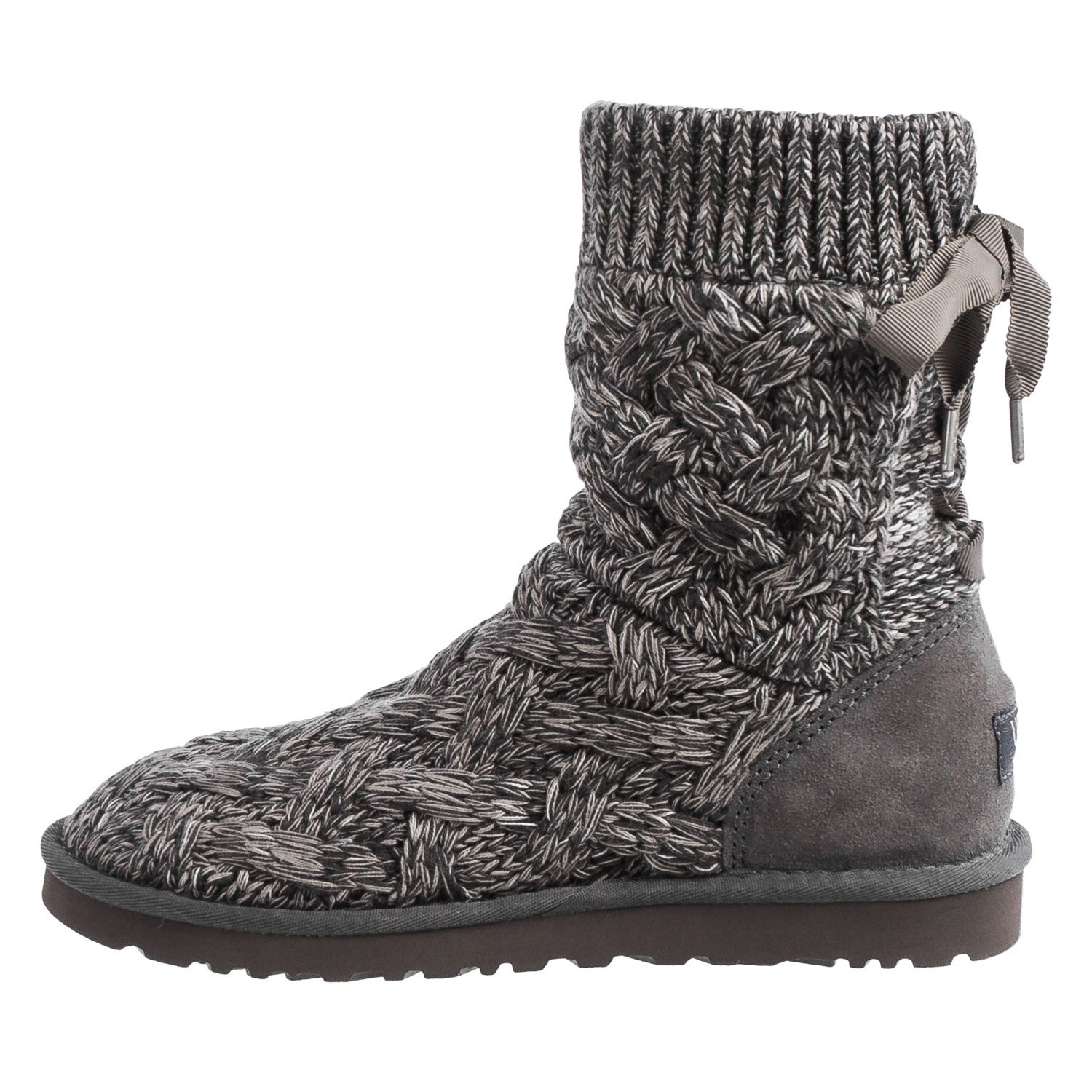 UGG® Australia Isla Cable-Knit Boots - Cotton Knit, Suede (For Women)