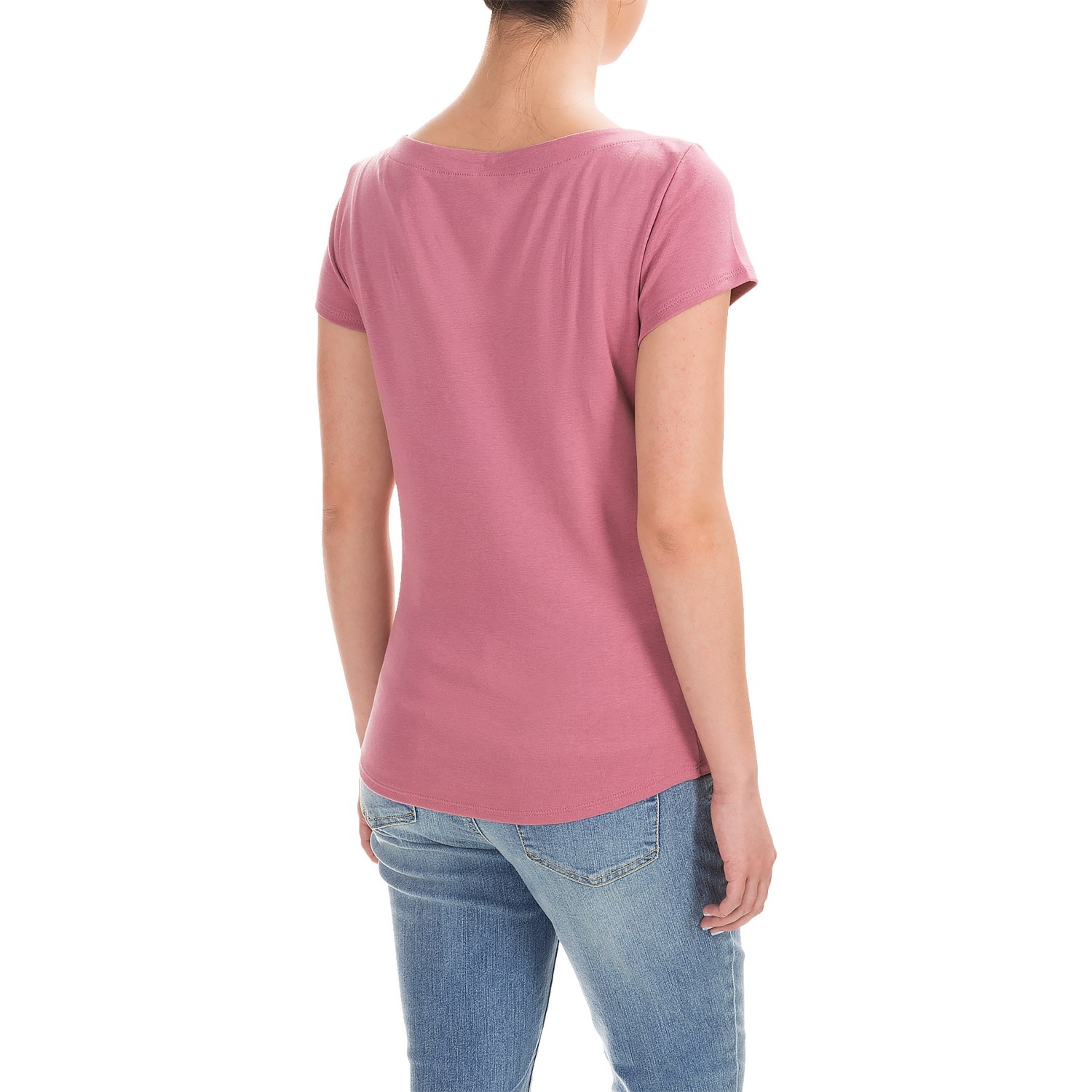 Workshop Republic Clothing Bateau Neck Shirt - Cotton-Modal, Short Sleeve (For Women)