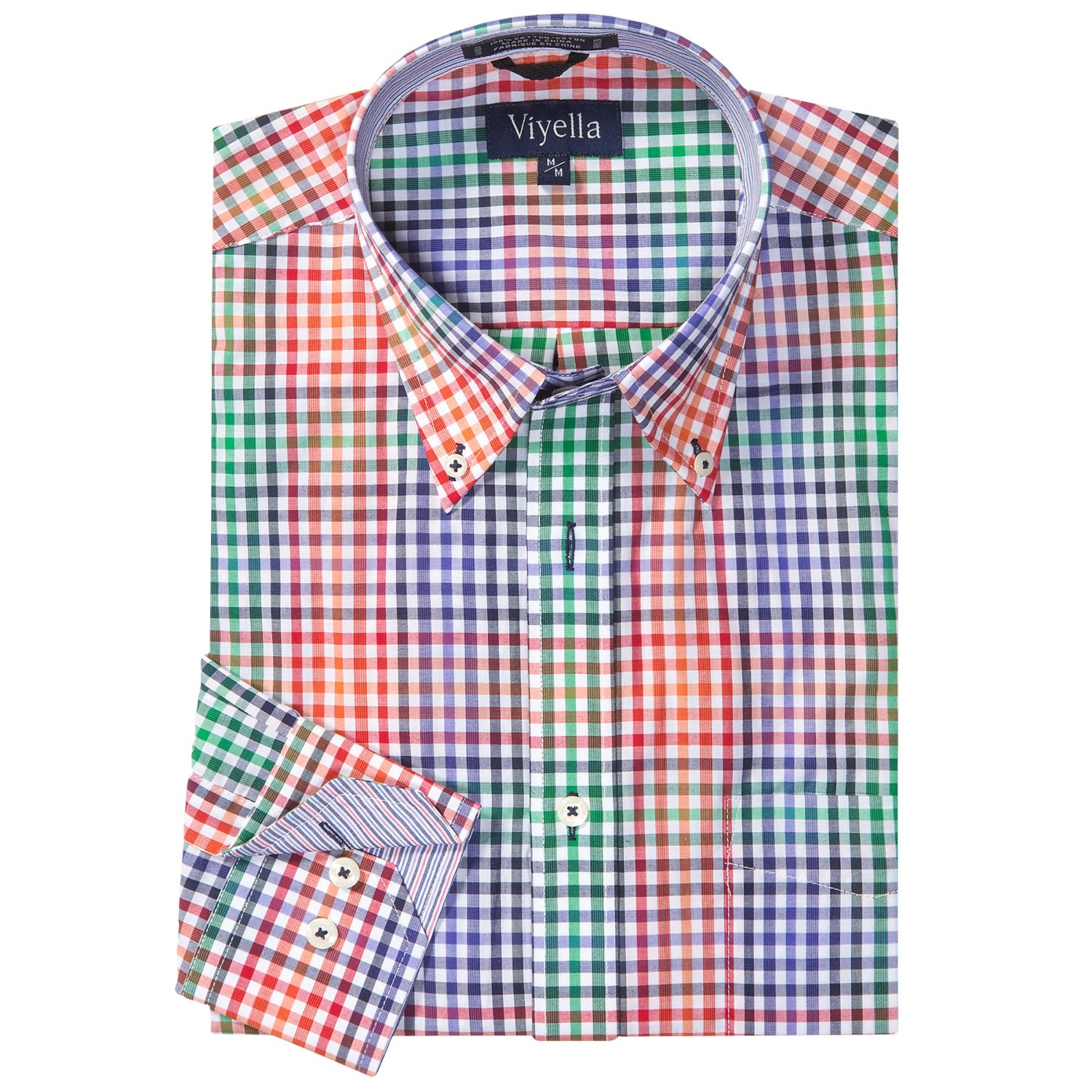 Viyella Multi-Check Shirt - Button-Down Collar, Long Sleeve (For Men)