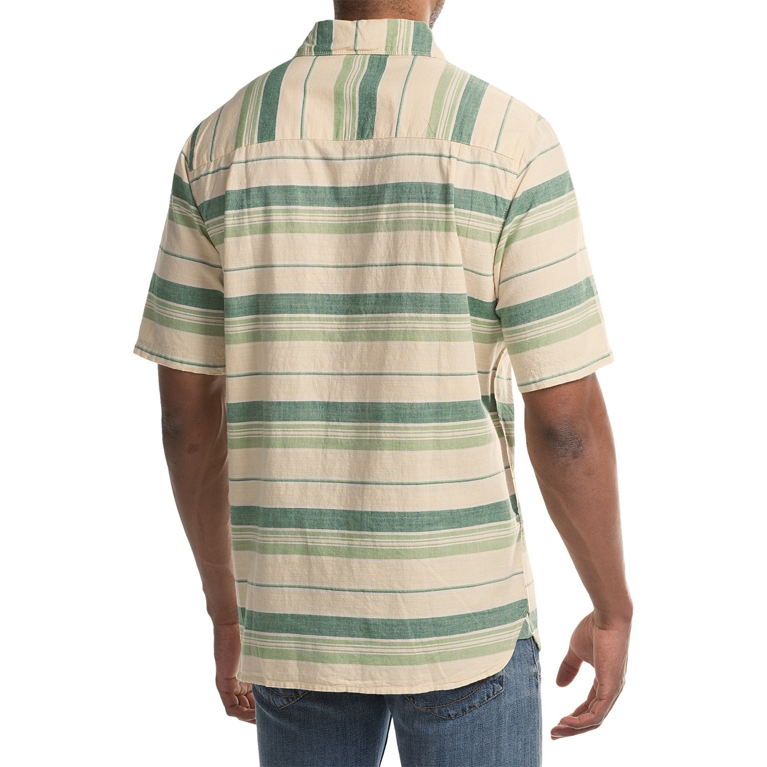 Woolrich Lost Lake Chambray Stripe Shirt - Short Sleeve (For Men)