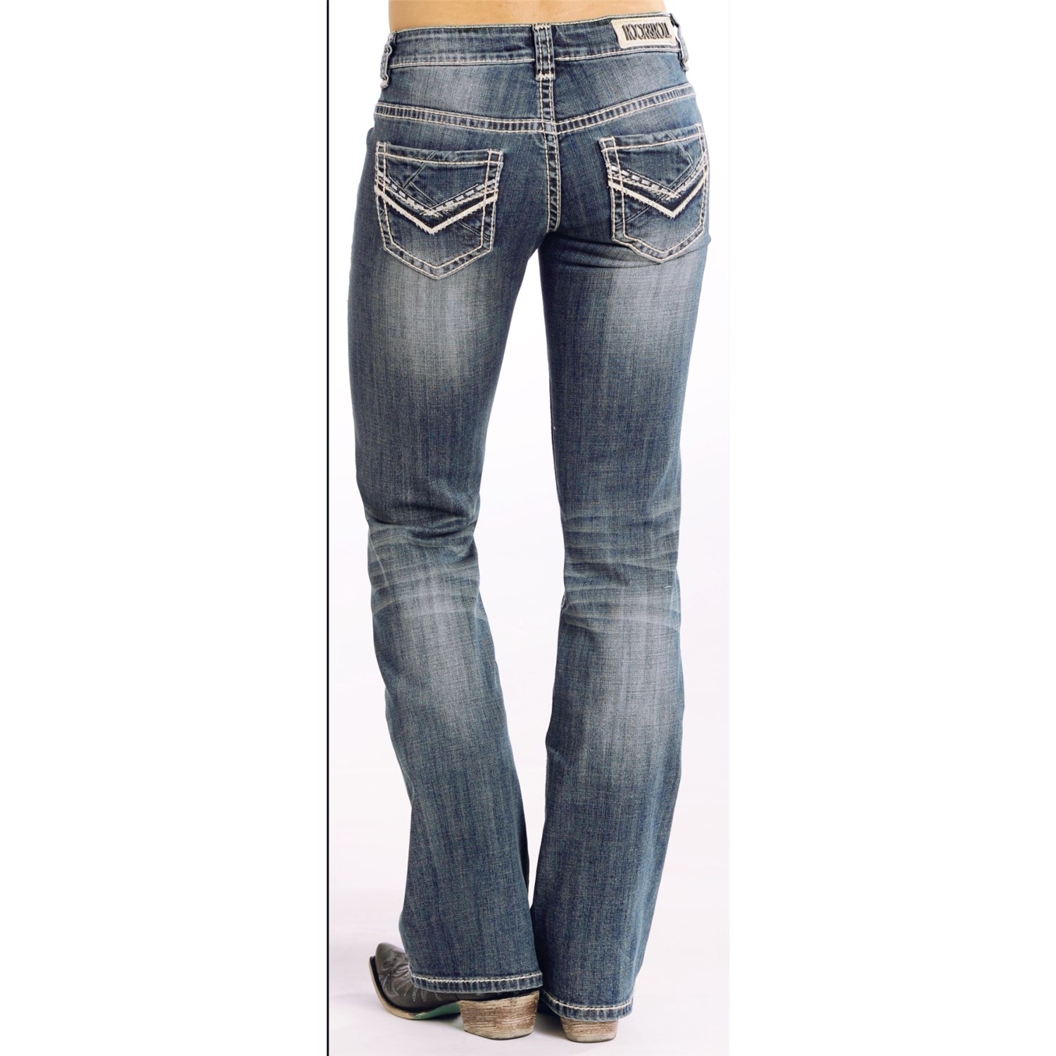 Rock & Roll Cowgirl Embroidered Riding Jeans - Bootcut (For Women)