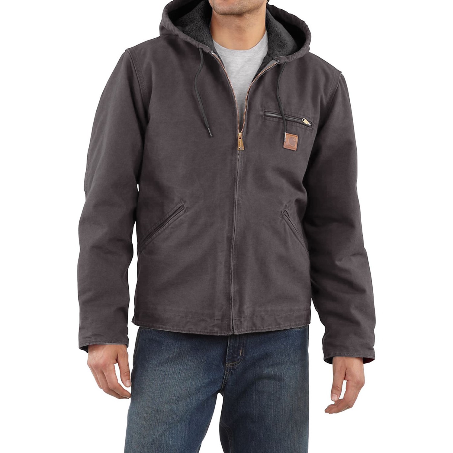 Carhartt Sandstone Sierra Jacket - Sherpa Lining, Factory Seconds (For Big Men)