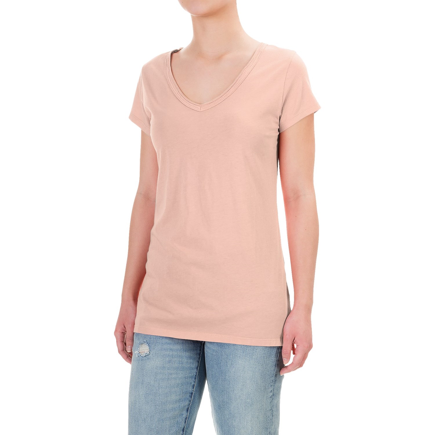 dylan Luxe T-Shirt - V-Neck, Short Sleeve (For Women)