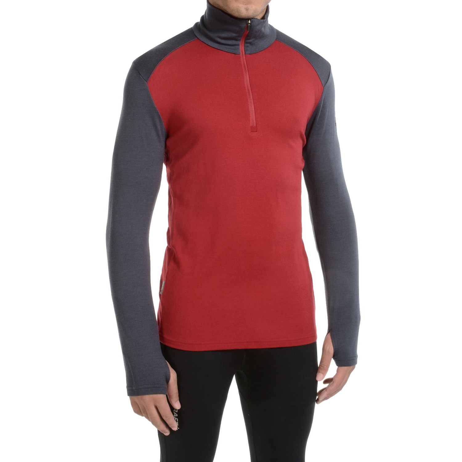 Icebreaker Tech Top BodyFit Base Layer Top - Merino Wool, Zip Neck (For Men)