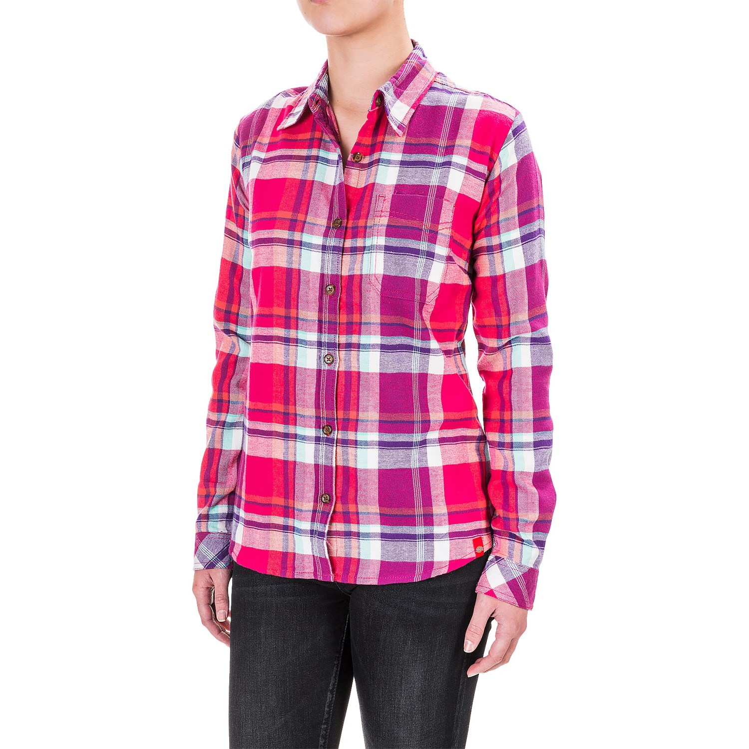 Dickies Plaid Flannel Shirt - Long Sleeve (For Women)