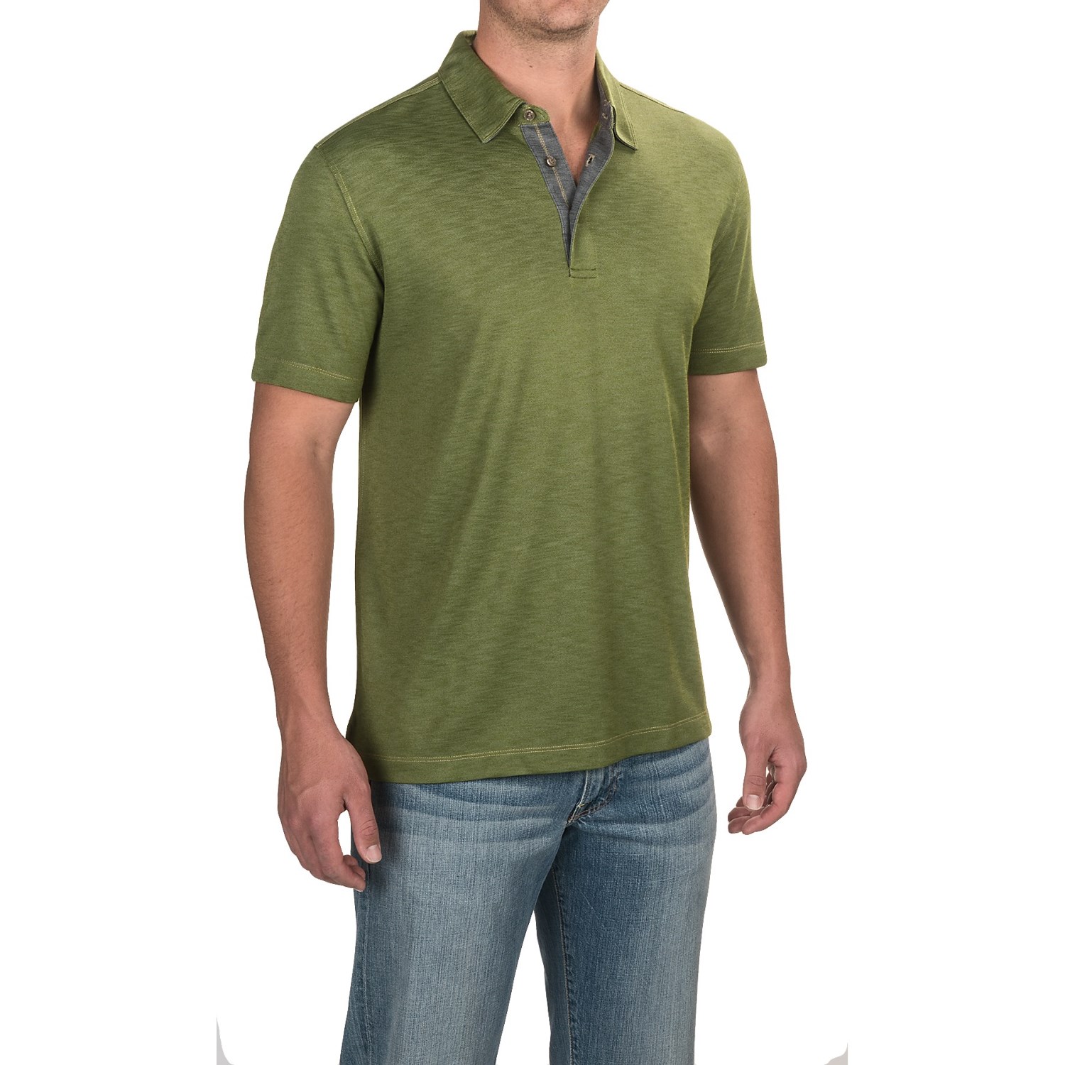 Pique Polo Shirt - Short Sleeve (For Men)