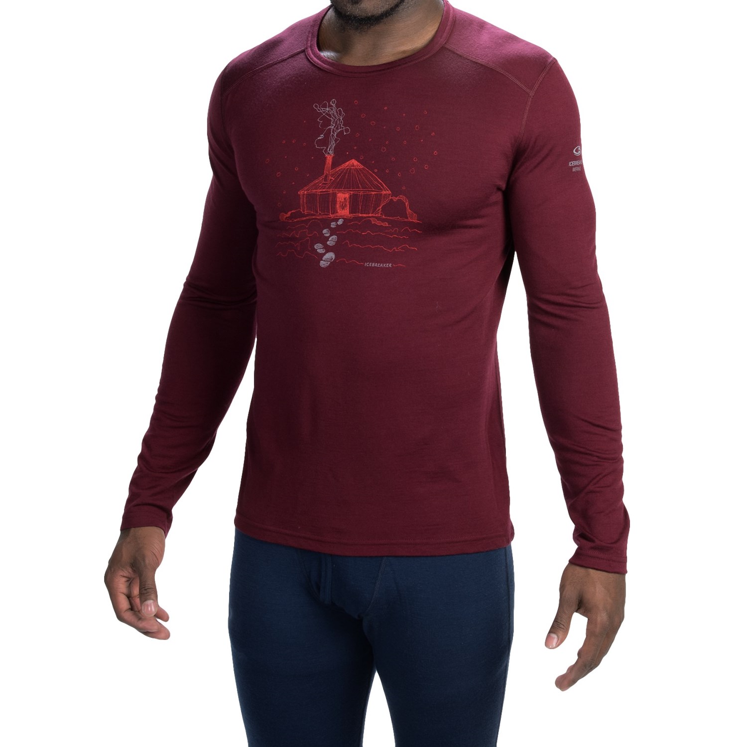 Icebreaker BodyFit 200 Oasis Yurt Base Layer Top - UPF 30, Merino Wool, Long Sleeve (For Men)