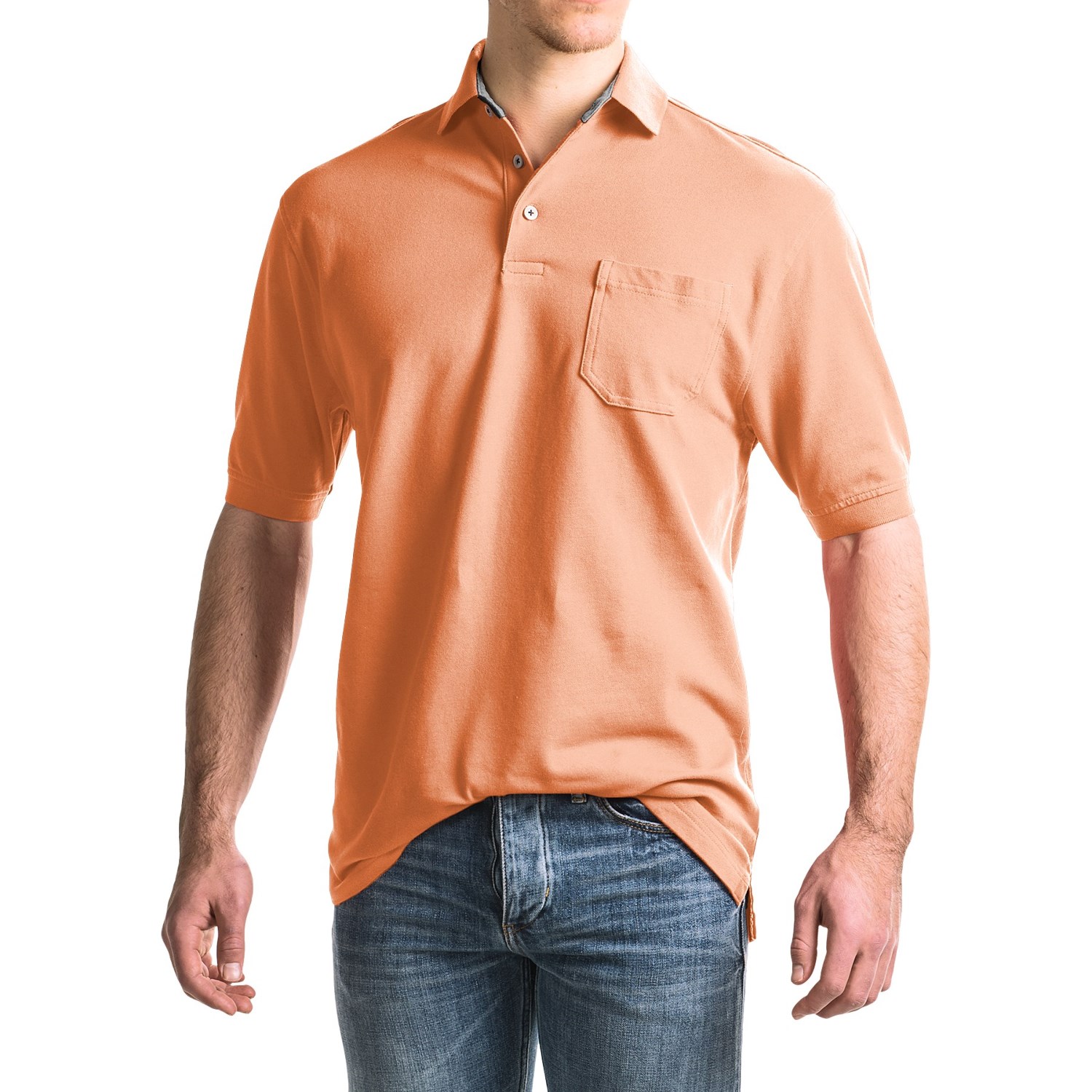 Viyella Stretch Pique Polo Shirt - Short Sleeve (For Men)