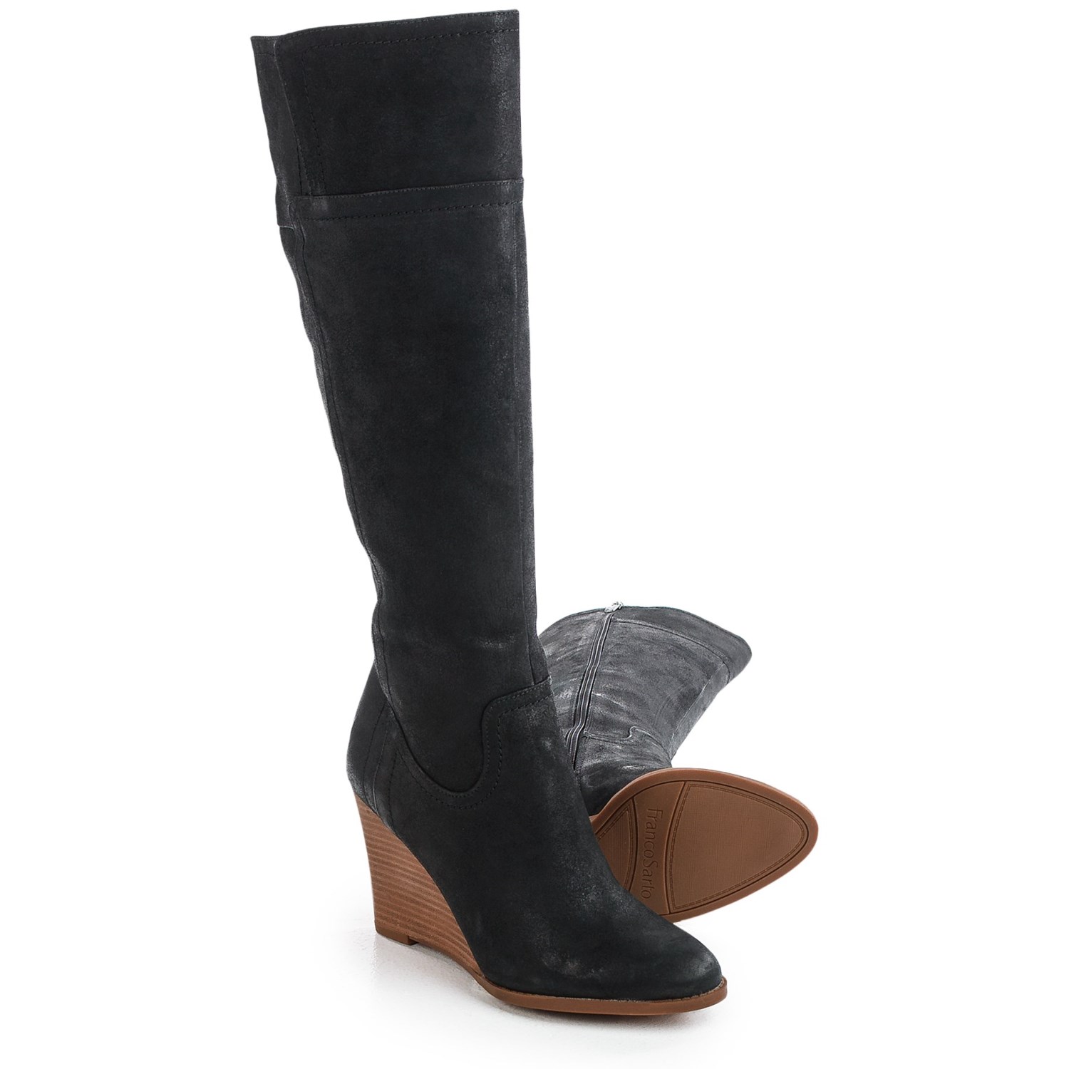 Franco Sarto Lara Tall Wedge Boots - Suede (For Women)