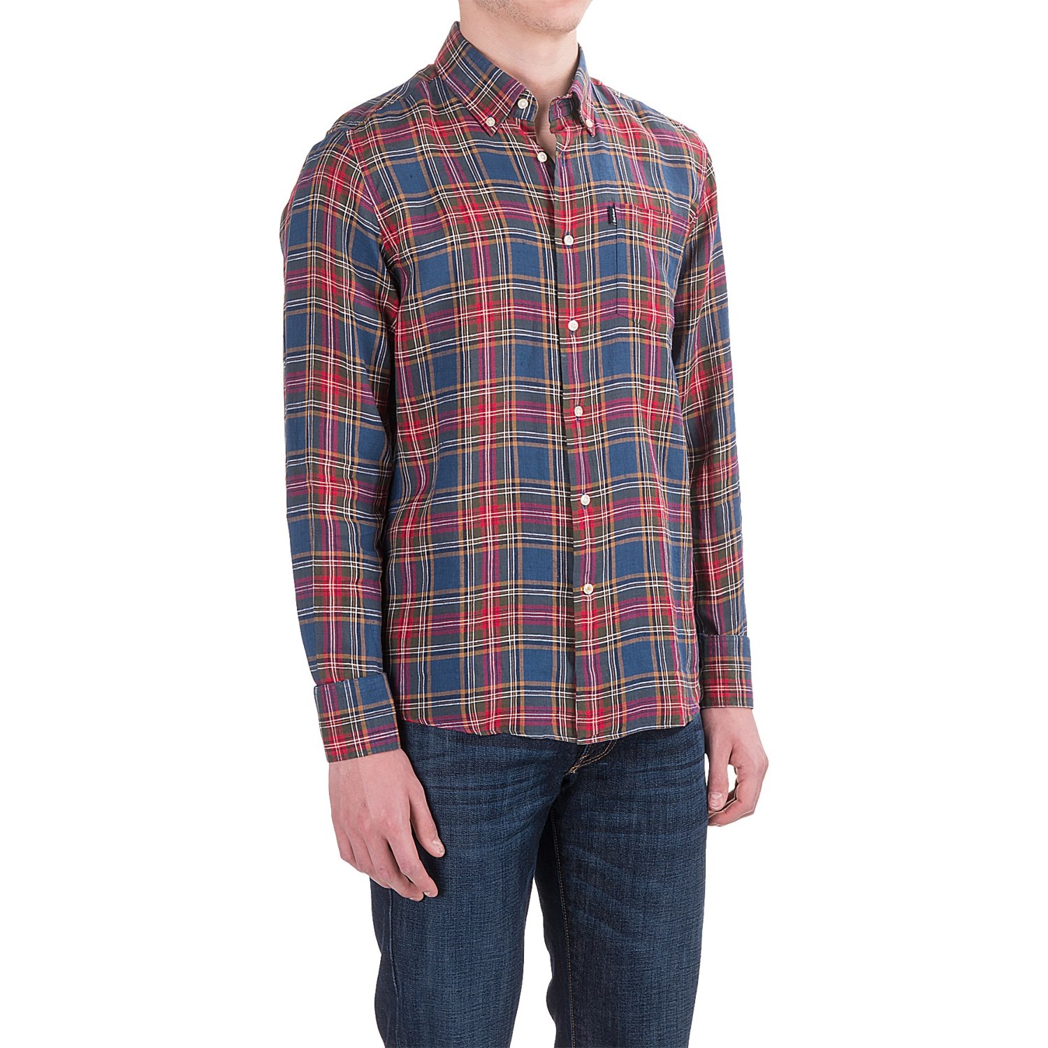 Barbour Calvert Linen Shirt - Long Sleeve (For Men)