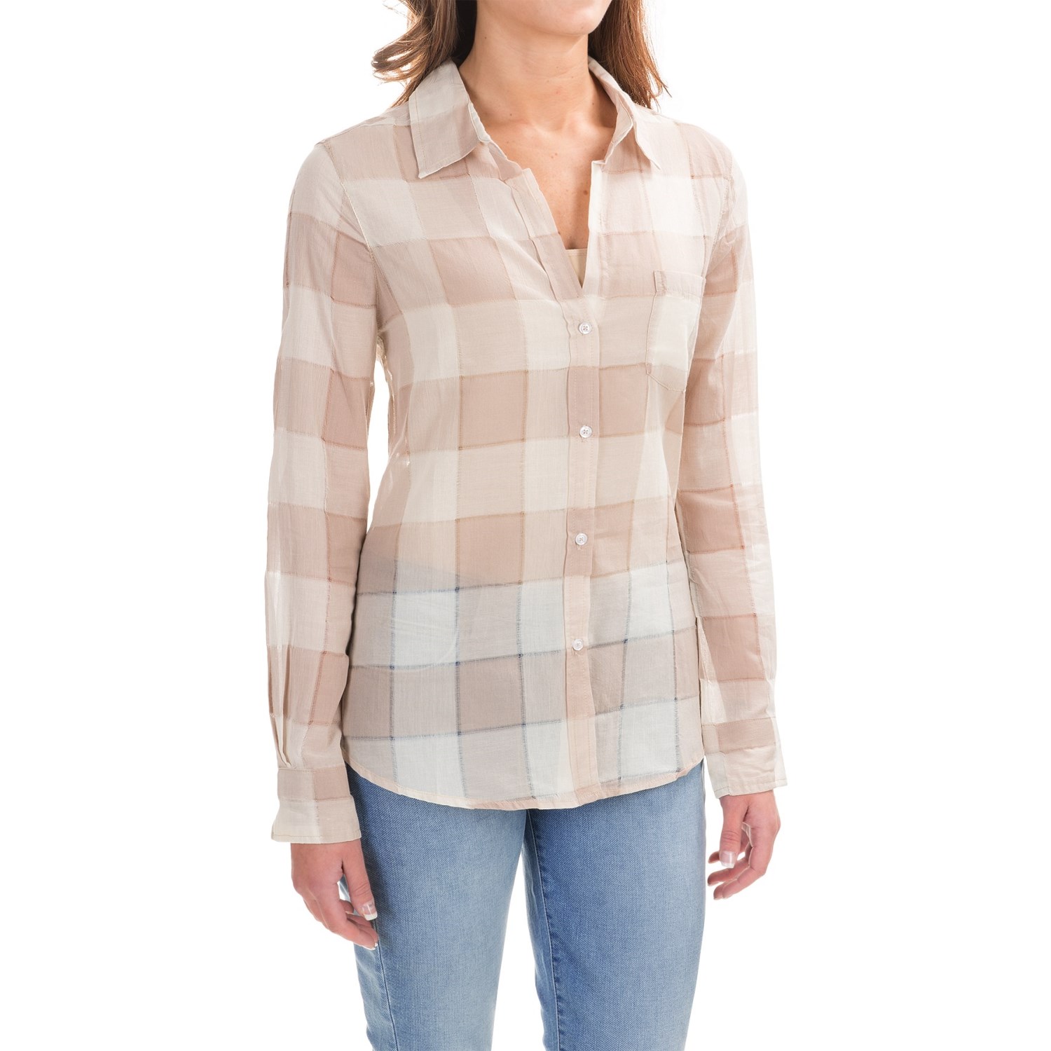 dylan Buffalo Plaid Blouse - Long Sleeve (For Women)