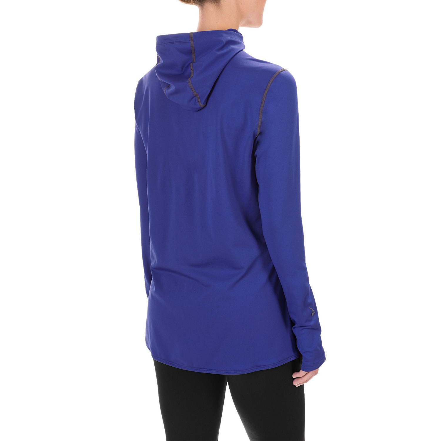 Hot Chillys Micro-Elite Chamois Hooded Base Layer Top - Zip Neck, Long Sleeve (For Women)