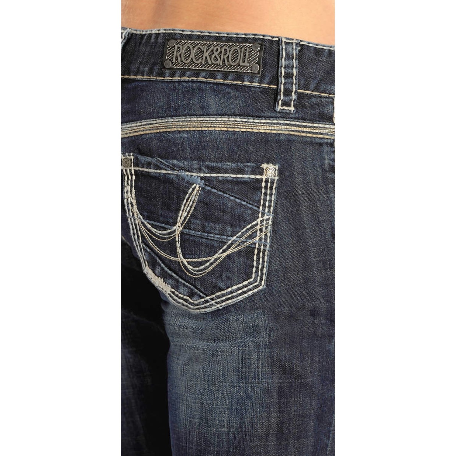 Rock & Roll Cowgirl Embroidered Boyfriend Jeans - Mid Rise, Bootcut (For Women)