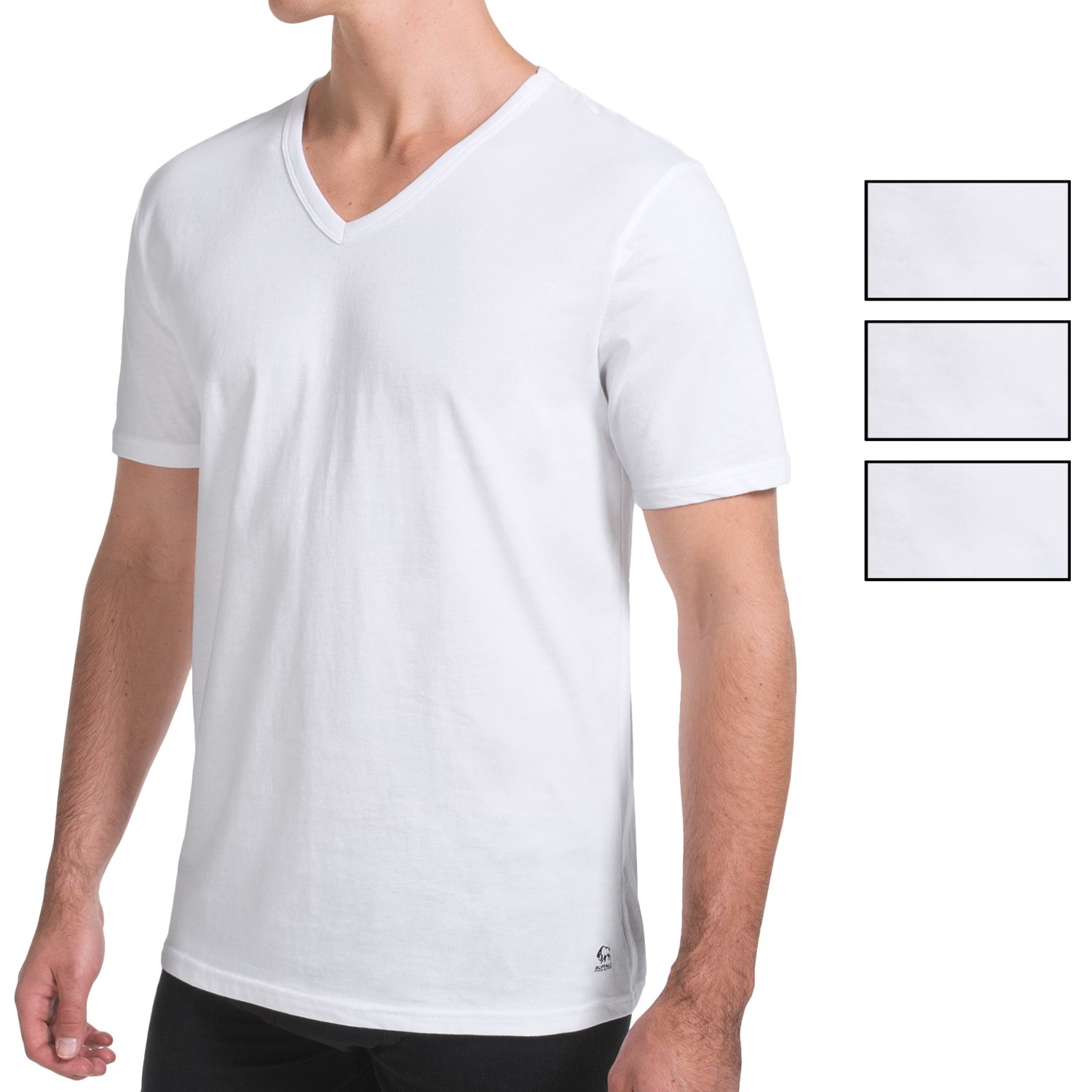 Buffalo David Bitton Stretch Cotton V-Neck T-Shirt - 4-Pack, Short Sleeve (For Men)