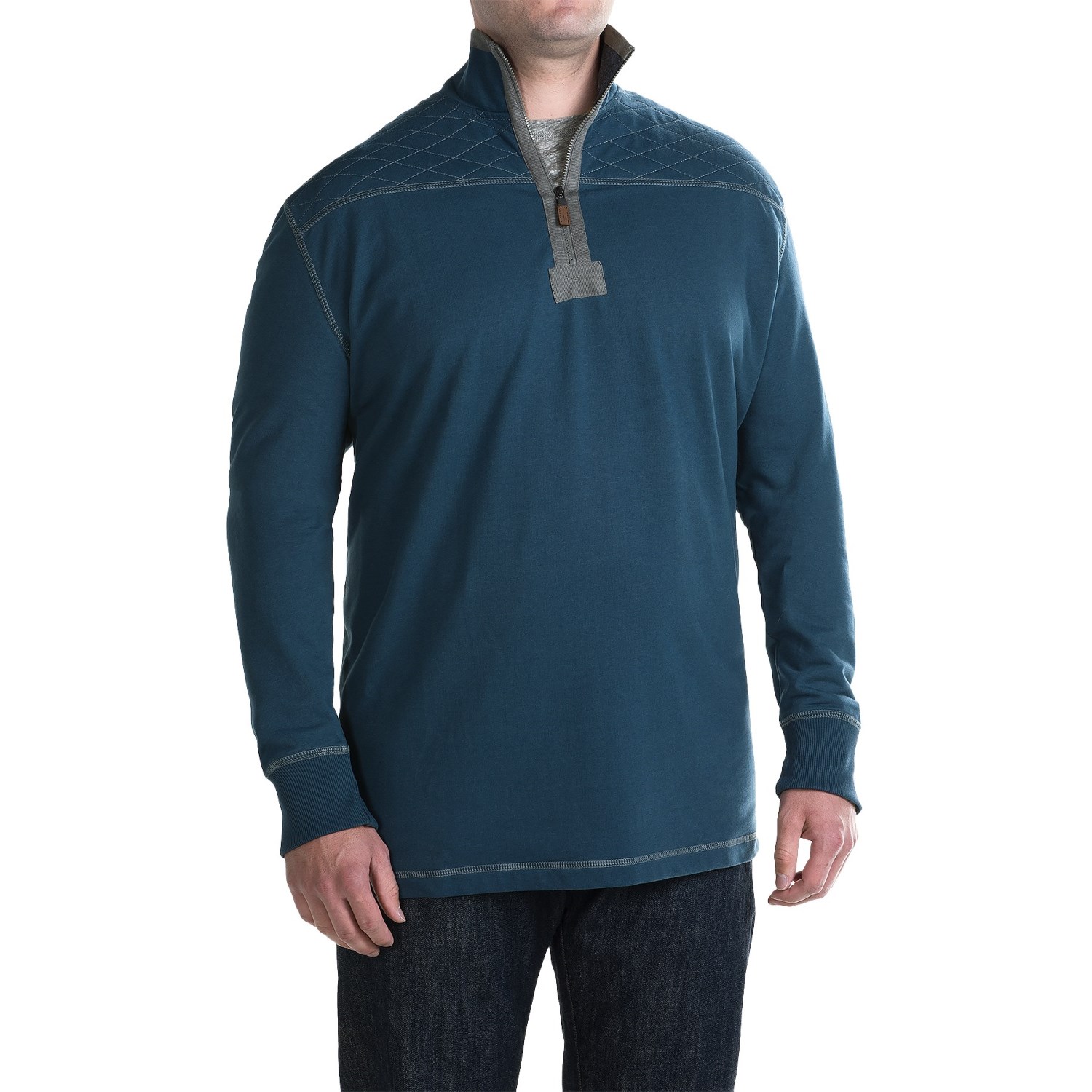 G.H. Bass & Co. Mountain Fleece Sweatshirt - Zip Neck (For Big and Tall Men)