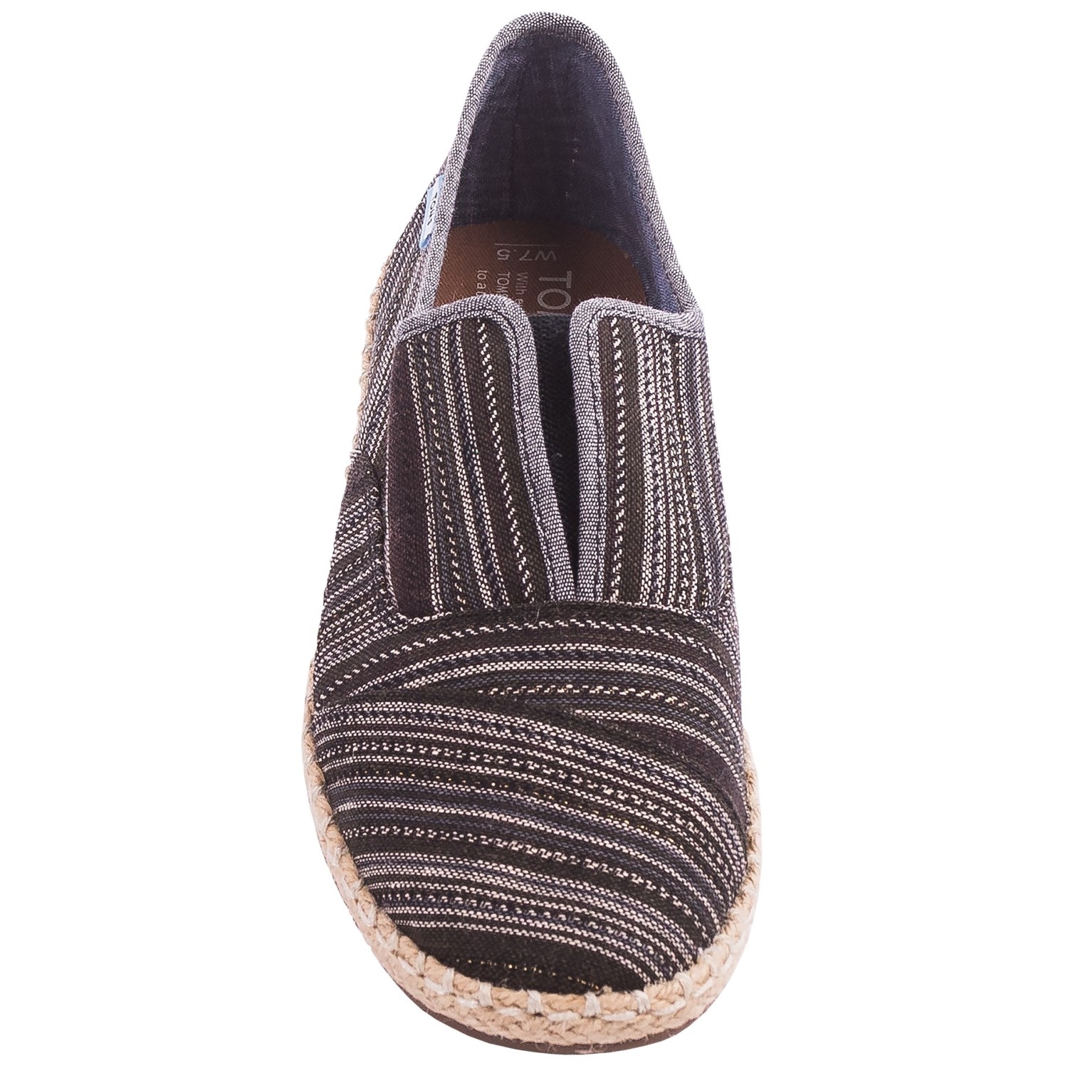 TOMS Palmera Metallic-Stripe Shoes - Slip-Ons (For Women)