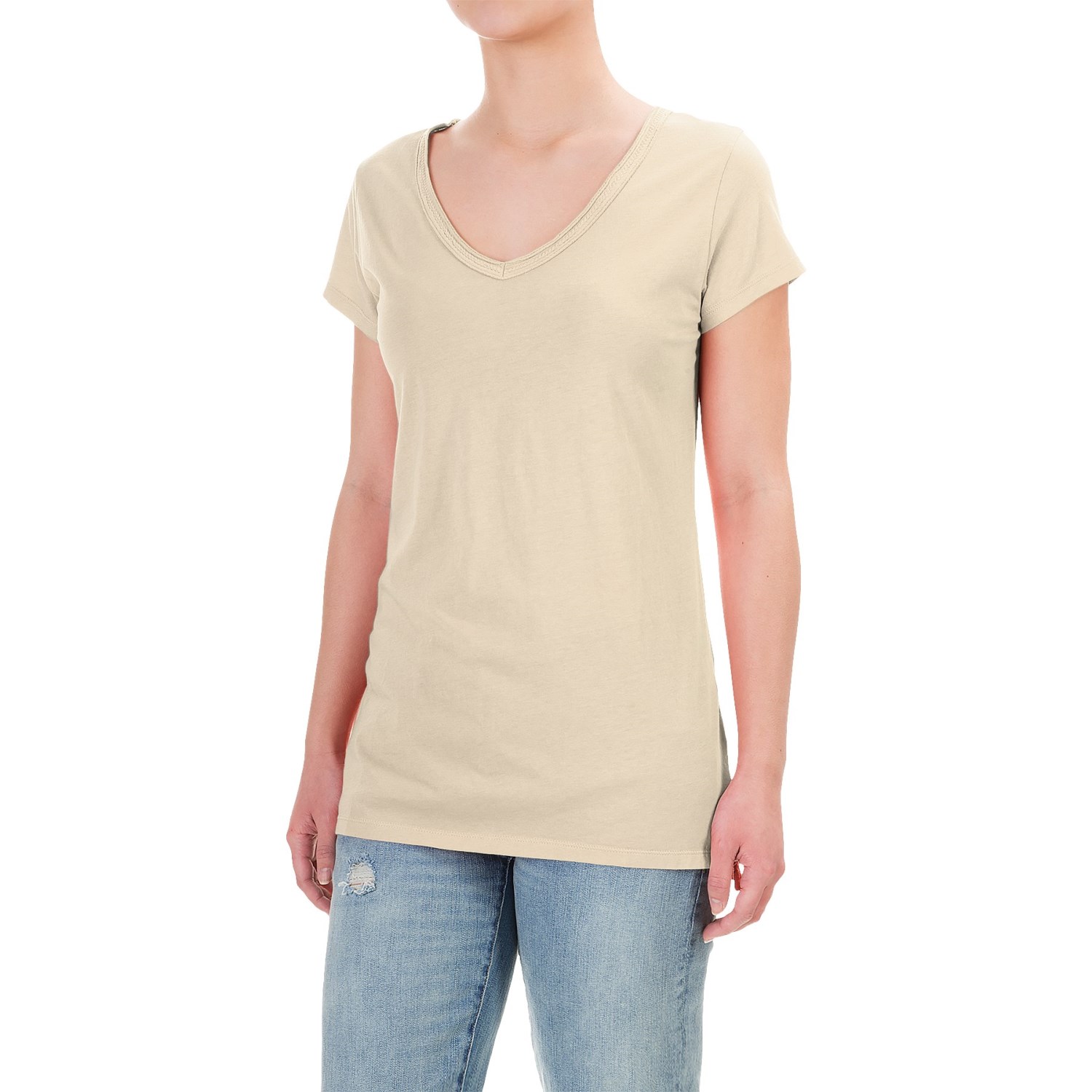 dylan Luxe T-Shirt - V-Neck, Short Sleeve (For Women)