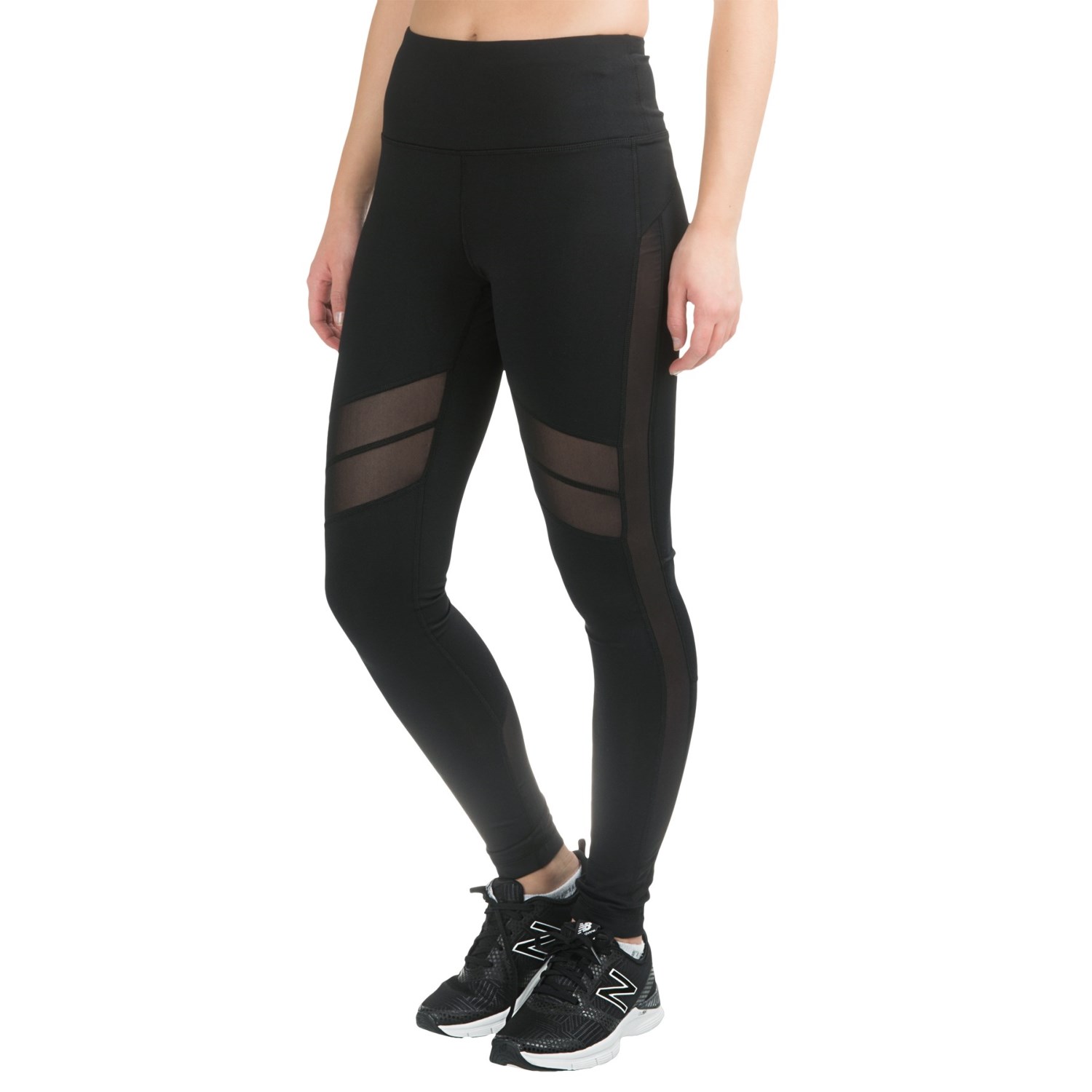 90 Degree by Reflex High-Waist Running Leggings - Mesh Sides (For Women)