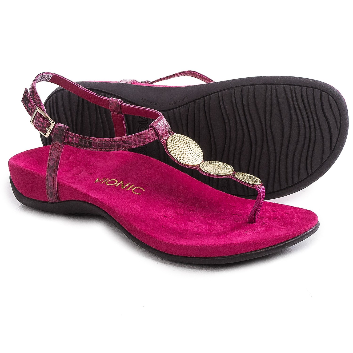 Vionic with Orthaheel Technology Lizbeth T-Strap Sandals (For Women)