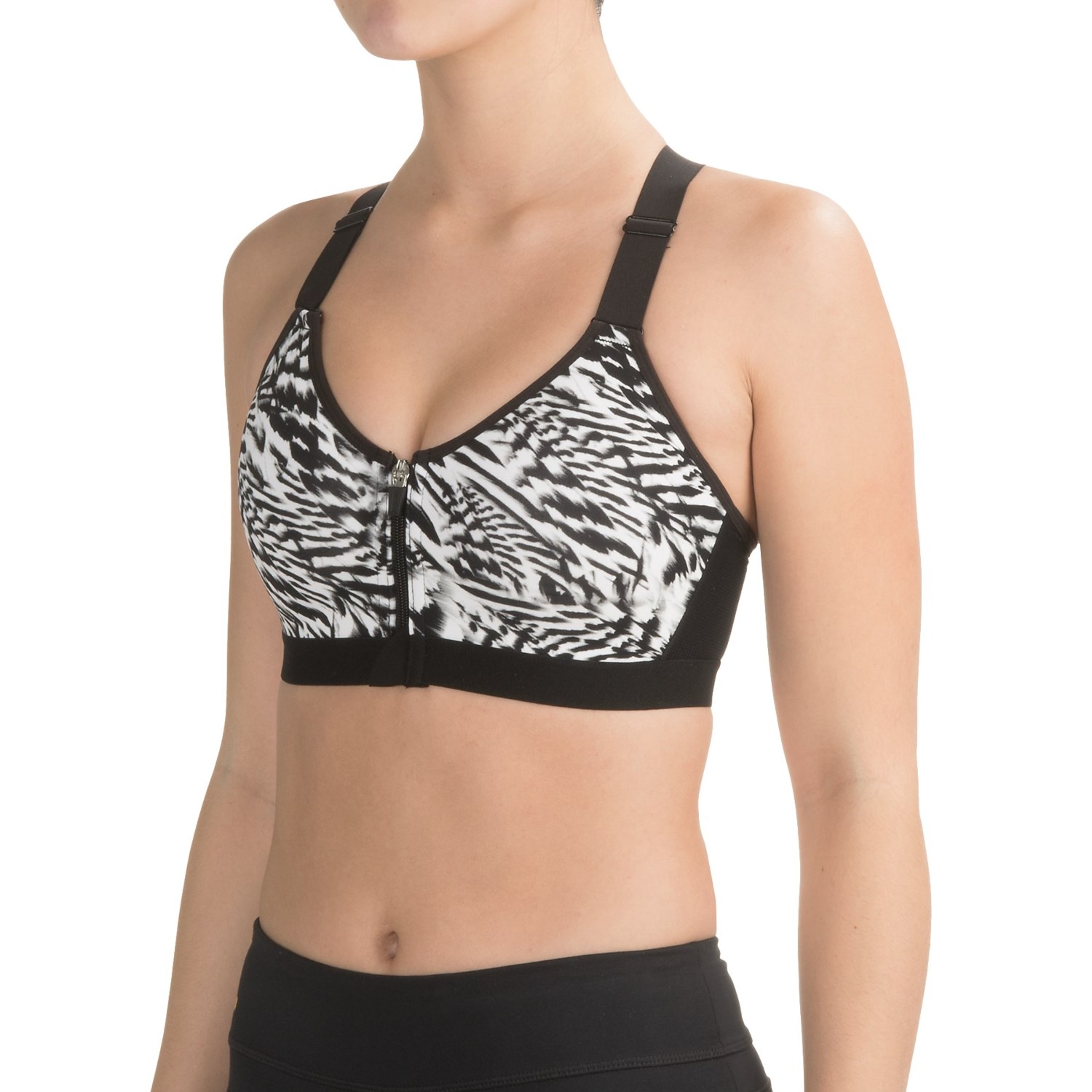 RBX Zip-Front Sports Bra - High Impact, Racerback (For Women)