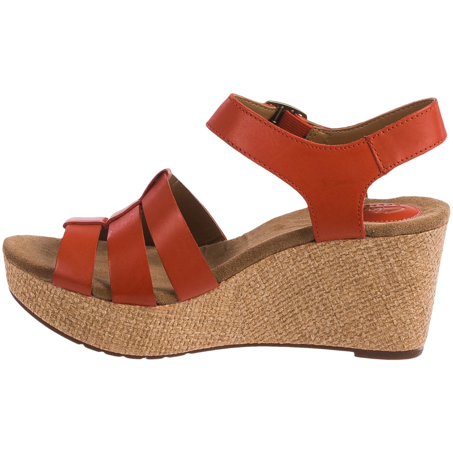 Clarks Caslynn Harp Wedge Sandals - Leather (For Women)