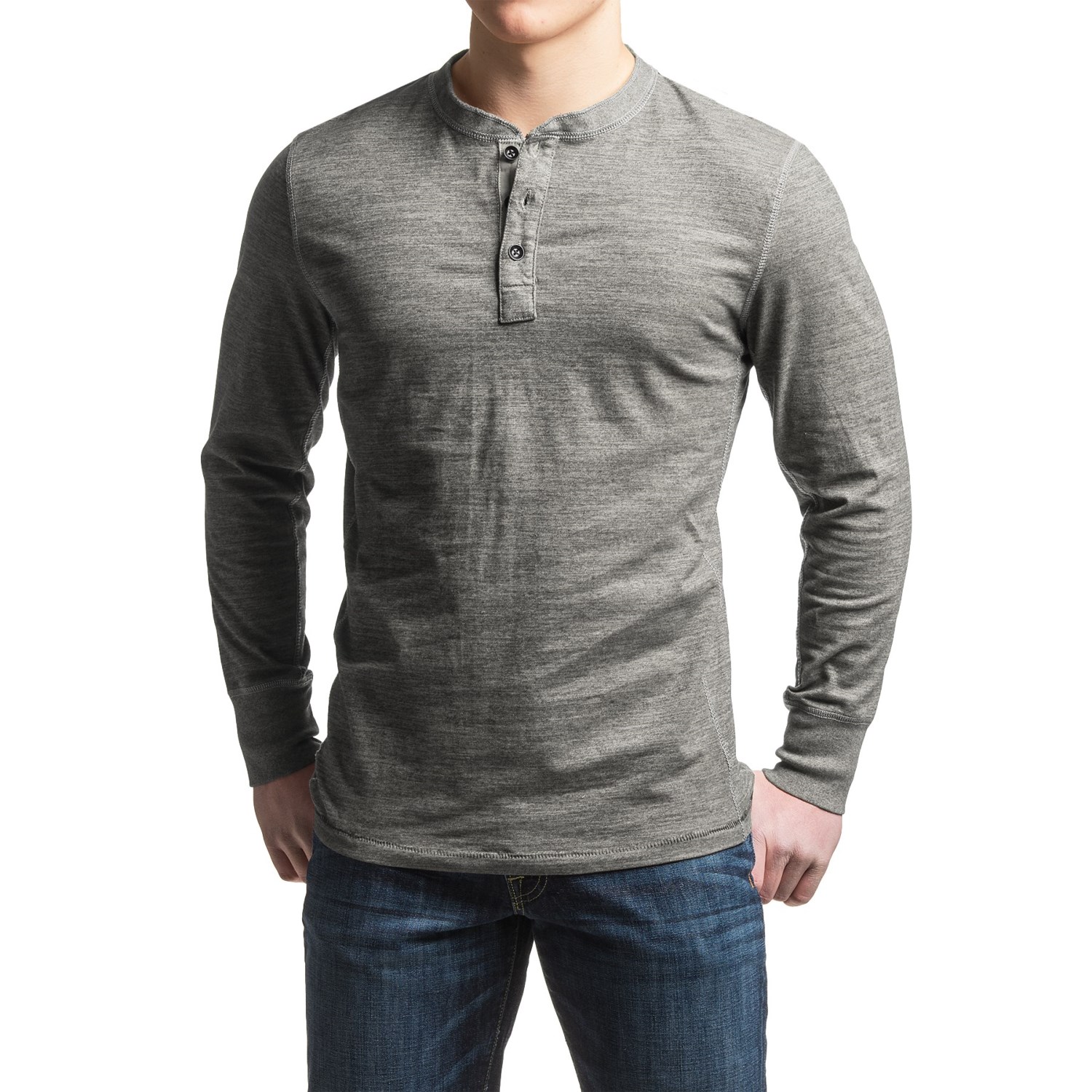 True Grit Twisted Heather Henley Shirt - Long Sleeve (For Men)