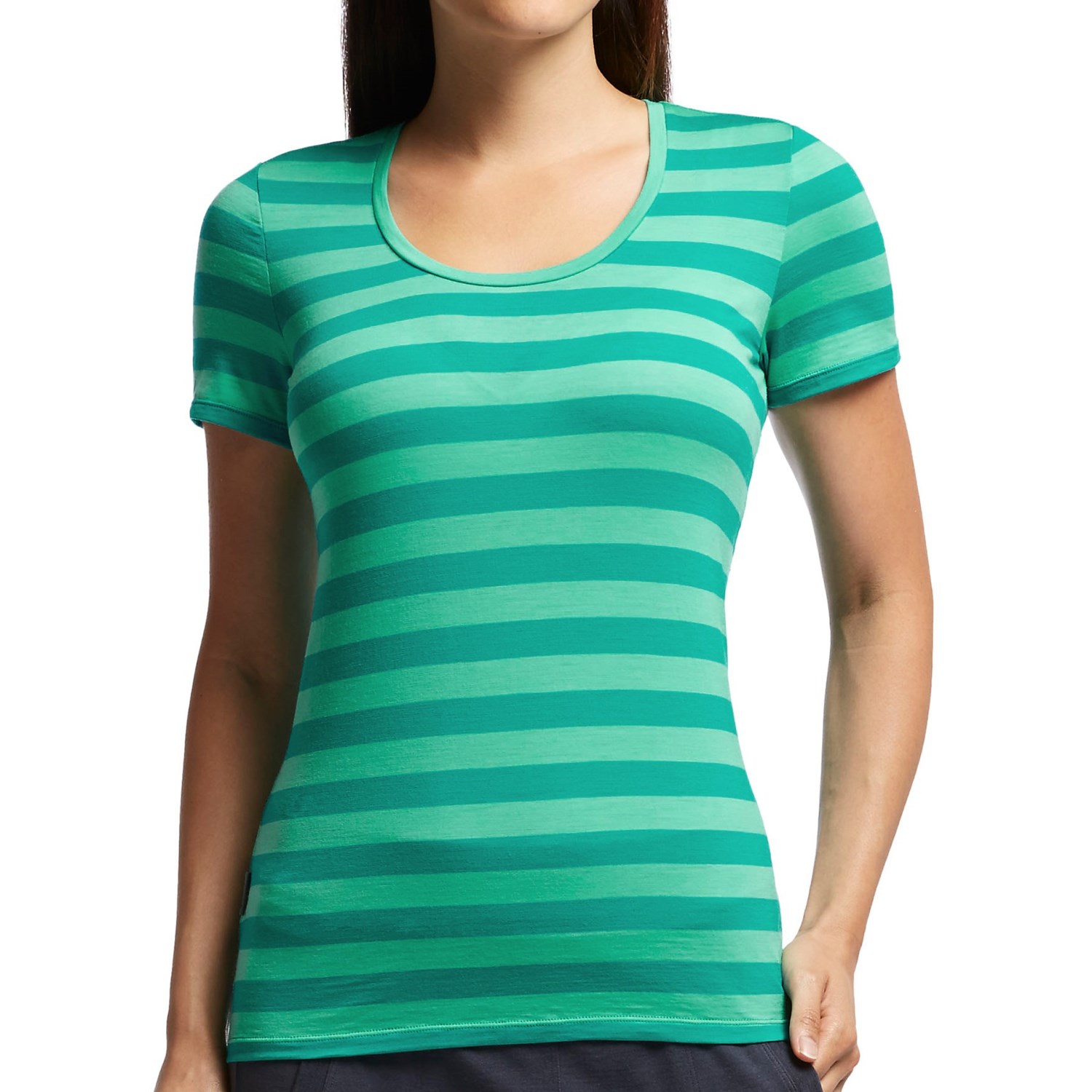 Icebreaker Tech Lite Stripe T-Shirt - UPF 20+, Merino Wool, Short Sleeve (For Women)