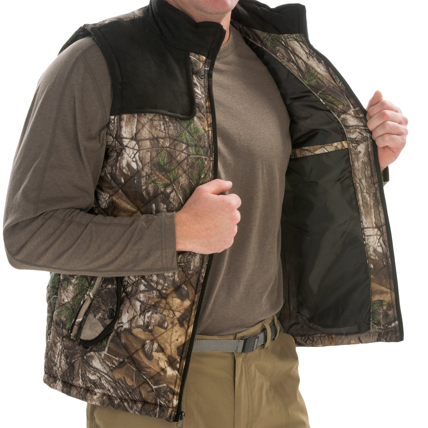 Two-Tone Quilted Vest (For Men)