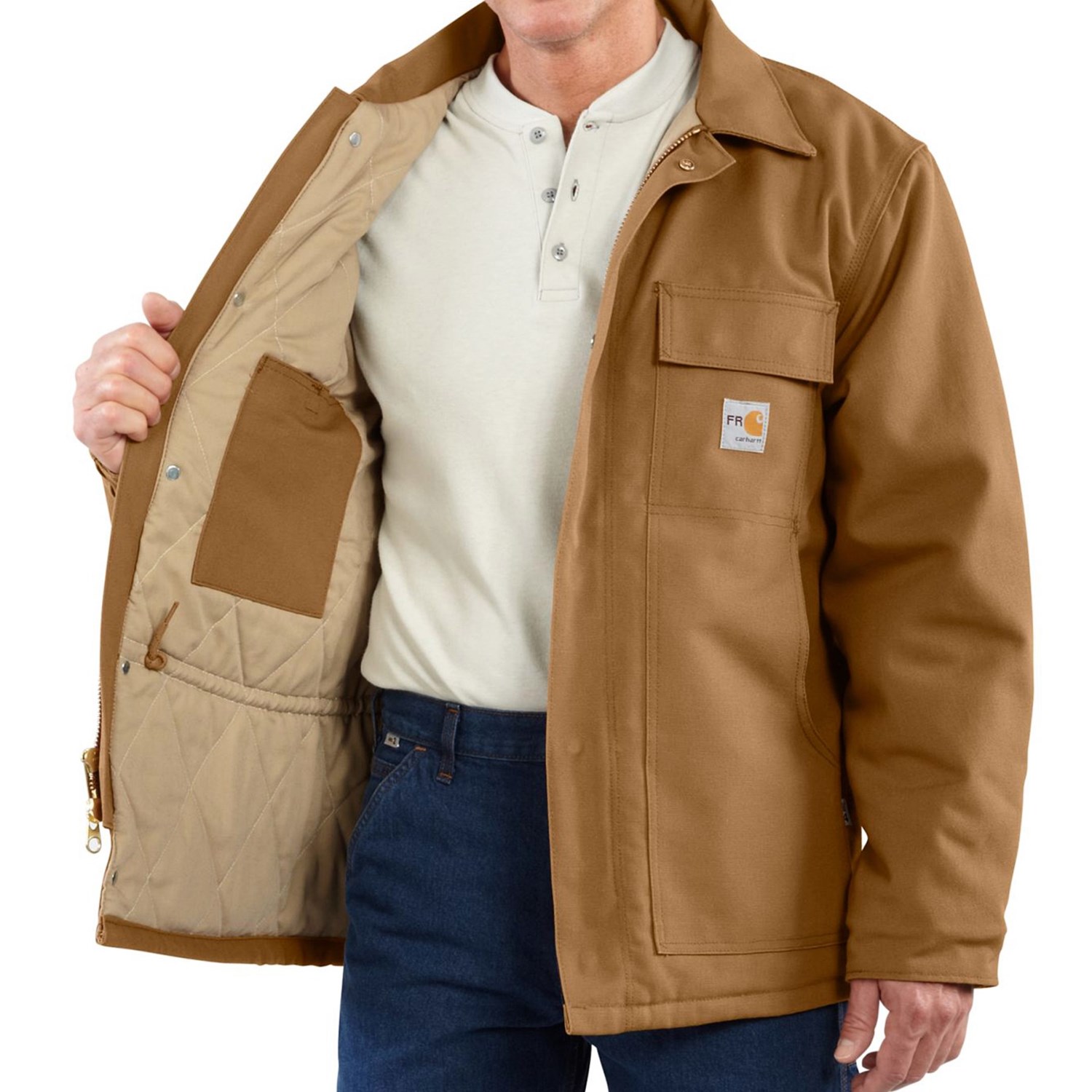 Carhartt Flame-Resistant Duck Traditional Coat - Quilt-Lined, Factory Seconds (For Big and Tall Men)