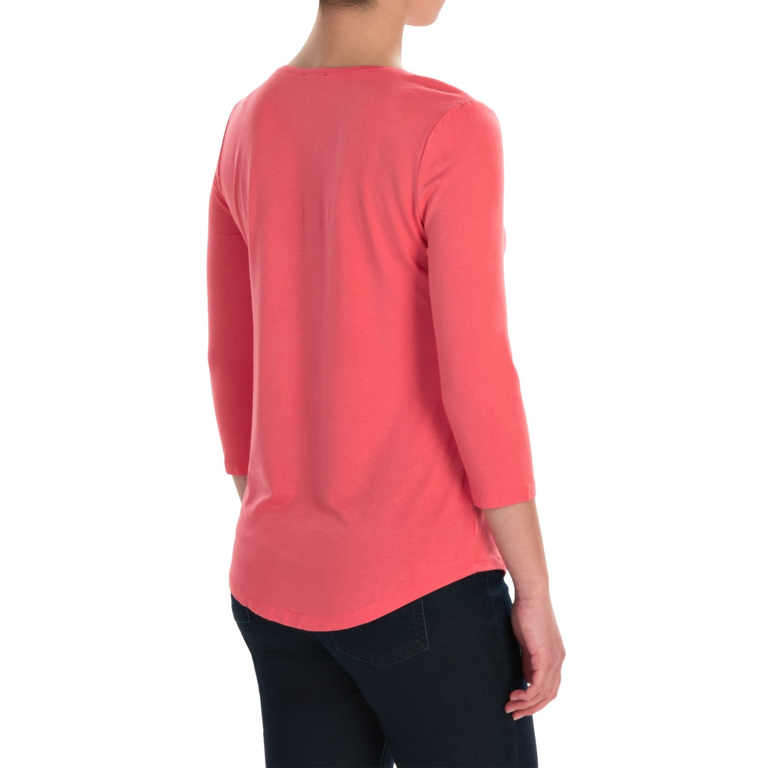 Ballet Neck Knit Shirt - 3/4 Sleeve (For Women)