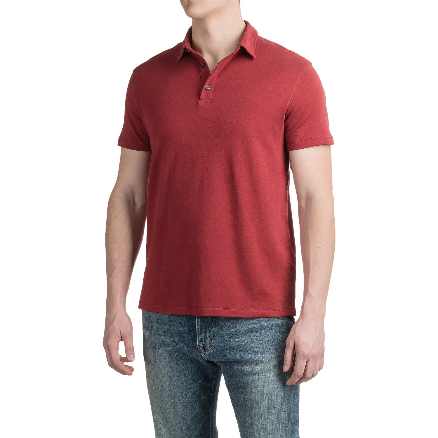 Buttoned Polo Shirt - Short Sleeve (For Men)