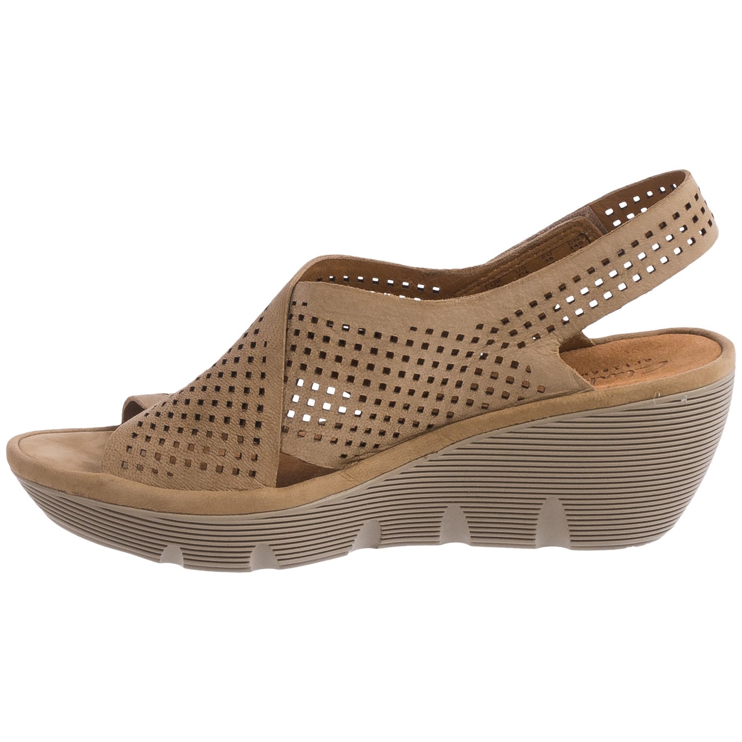 Clarks Clarene Award Wedge Sandals - Nubuck (For Women)