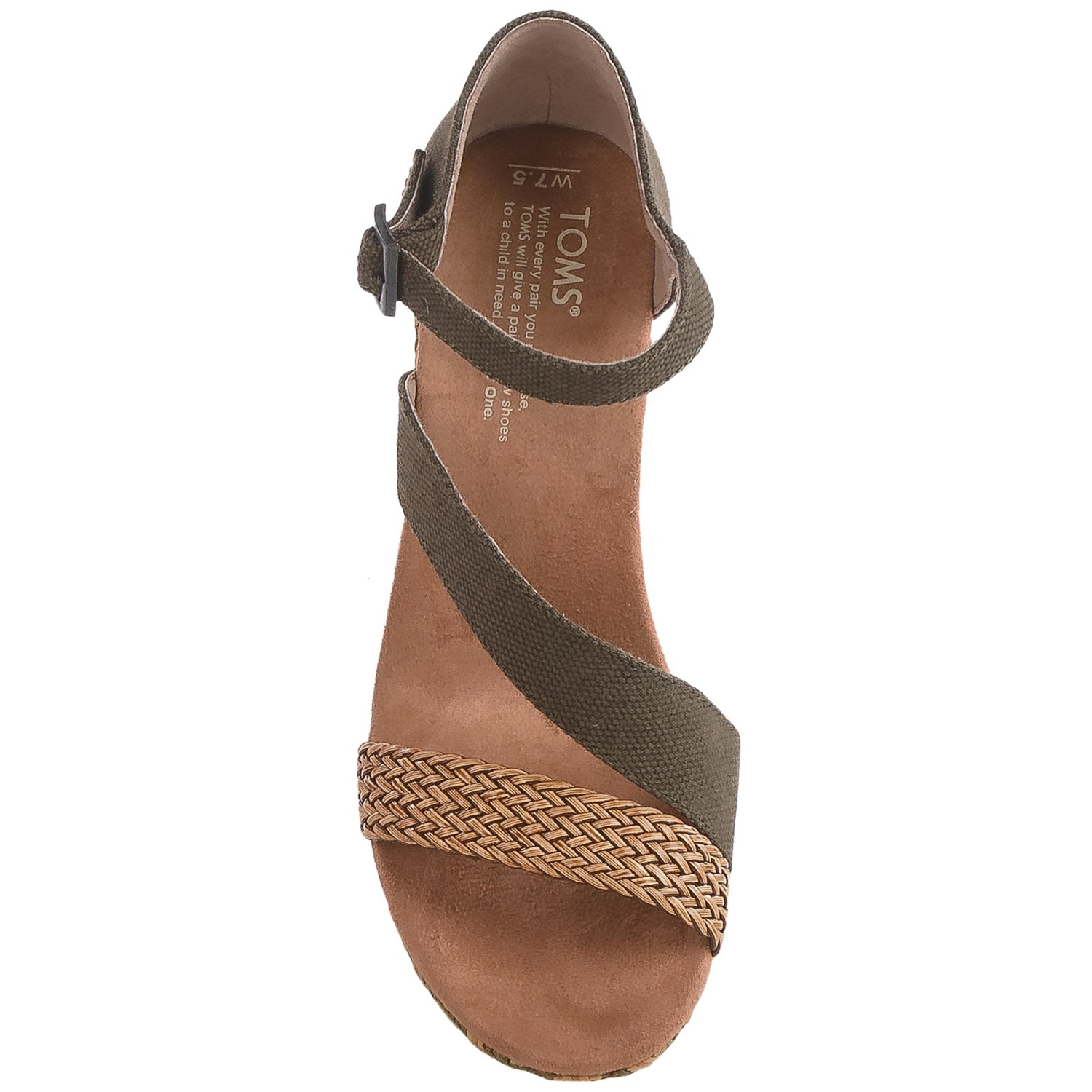 TOMS Clarissa Wrapped Wedge Sandals (For Women)