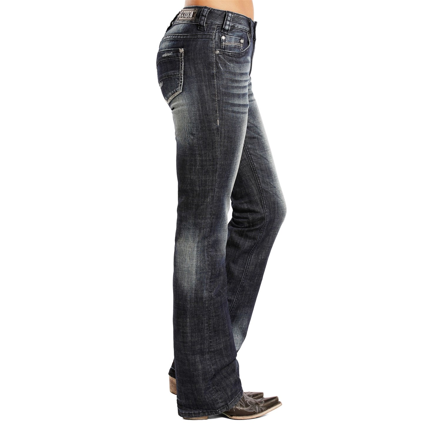 Rock & Roll Cowgirl Distressed Jeans - Mid Rise, Bootcut (For Women)