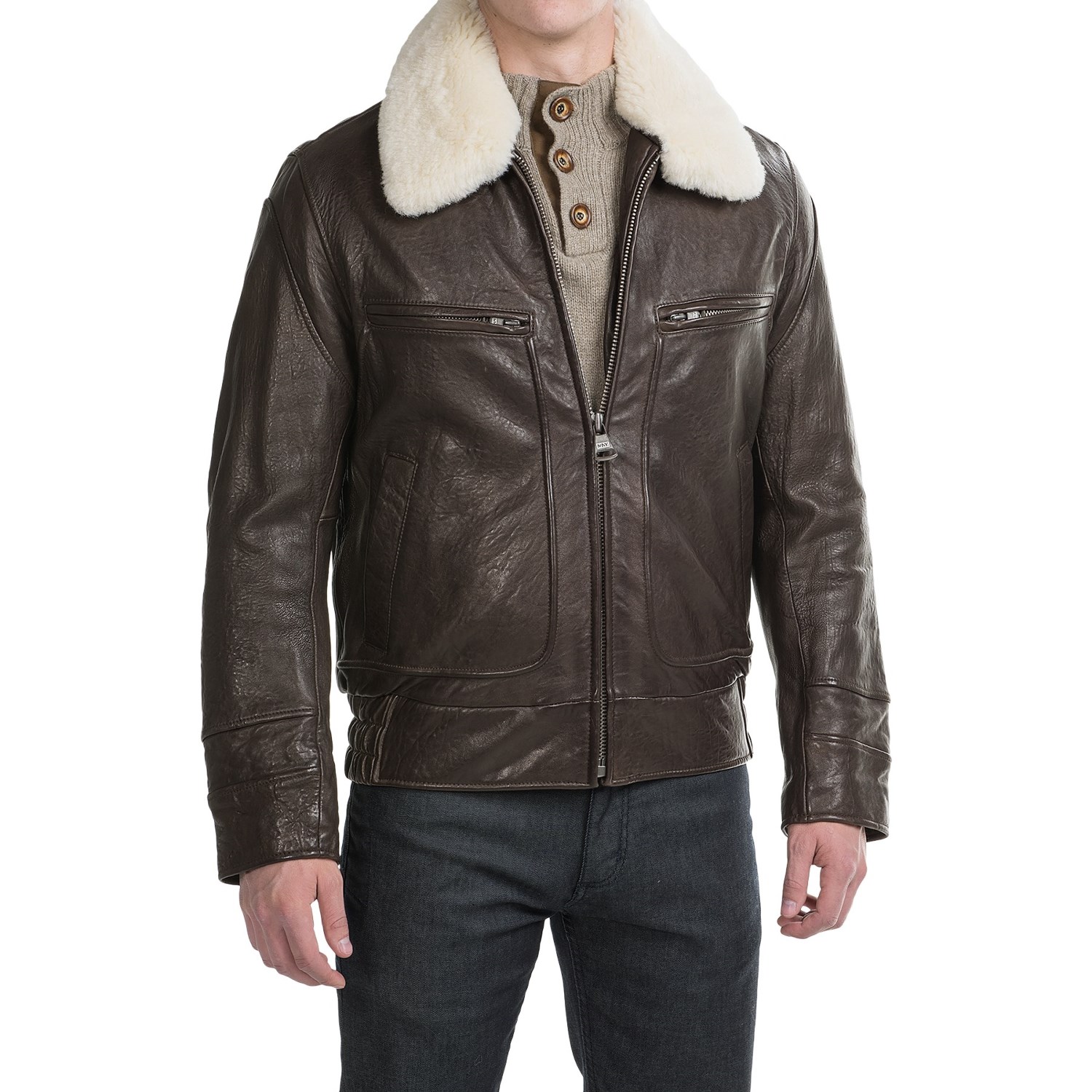 Marc New York by Andrew Marc Carmine II Aviator Jacket - Distressed Leather (For Men)