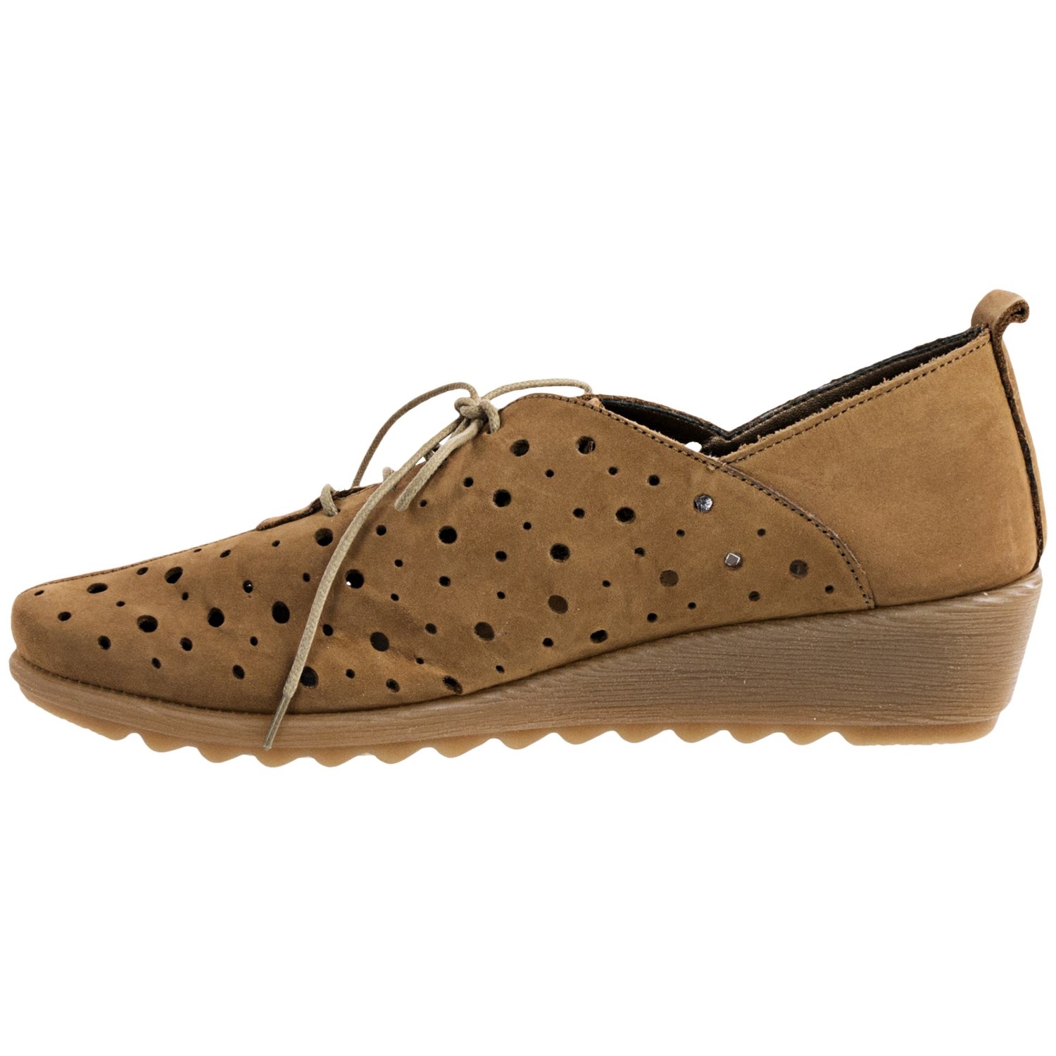 The Flexx Run Crazy Wedge Lace Shoes - Nubuck (For Women)