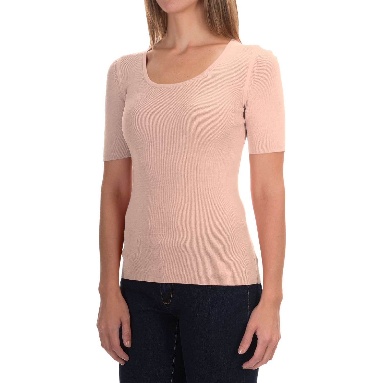 U-Neck Sweater - Short Sleeve (For Women)