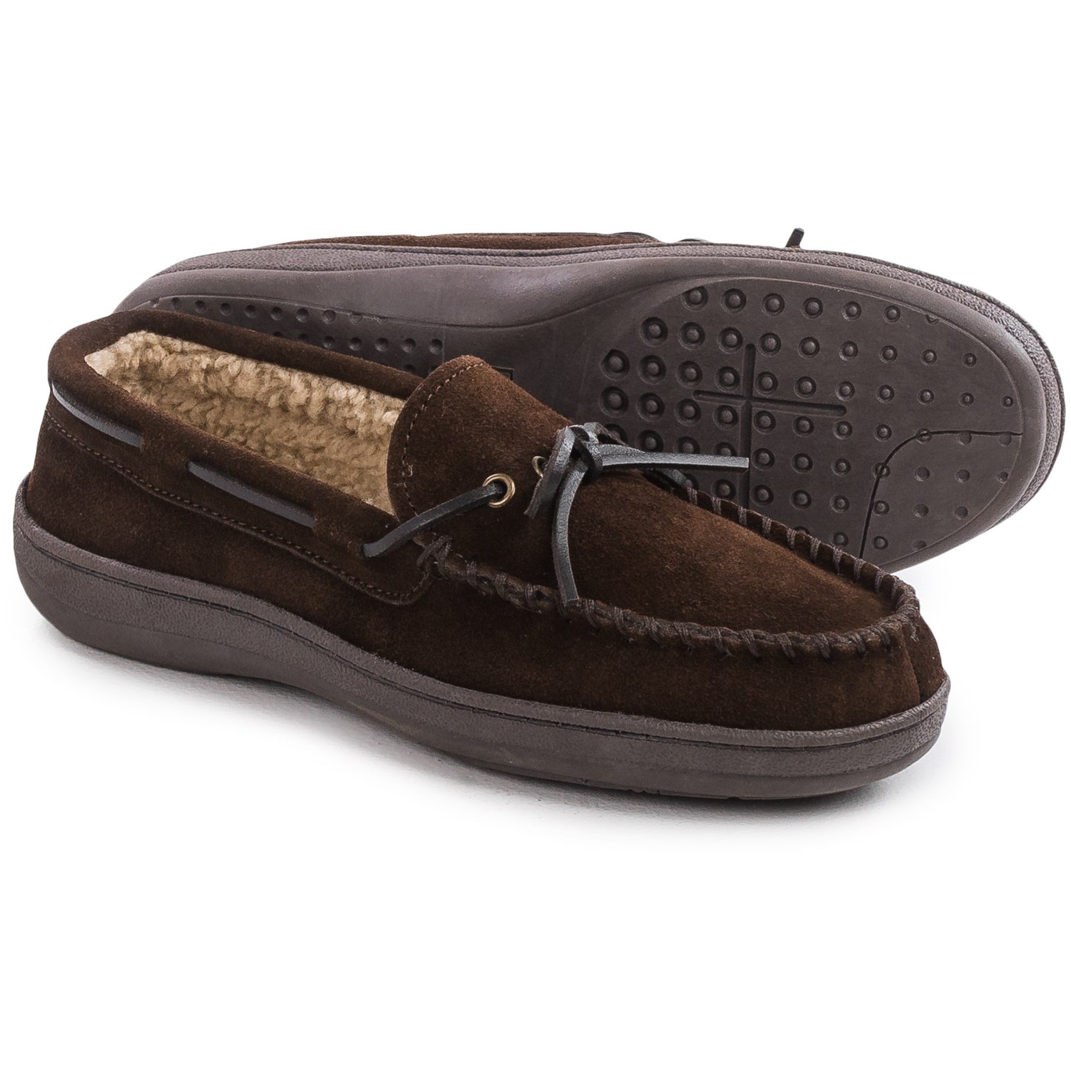 Clarks Suede Moccasins - Sherpa Lined (For Men)