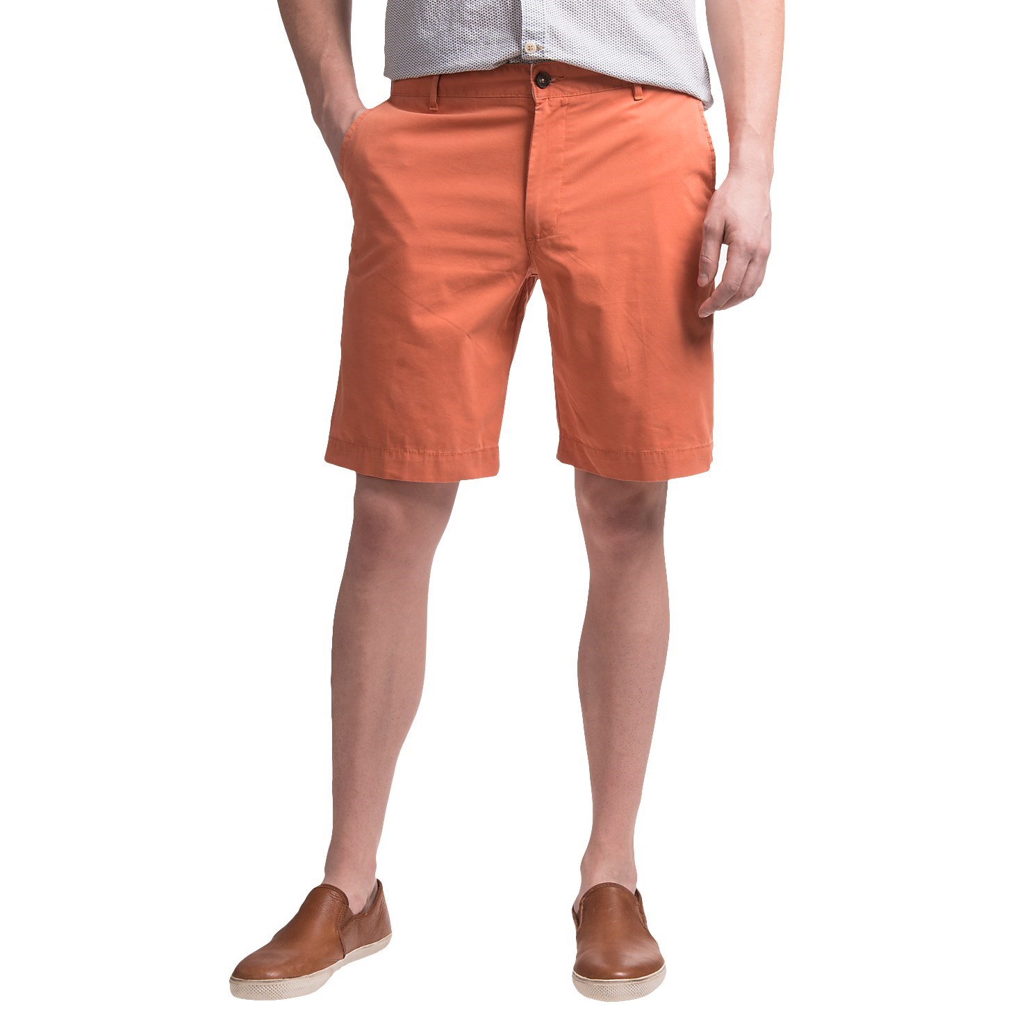 Reed Edward Summer Wash Cotton Shorts - Flat Front (For Men)