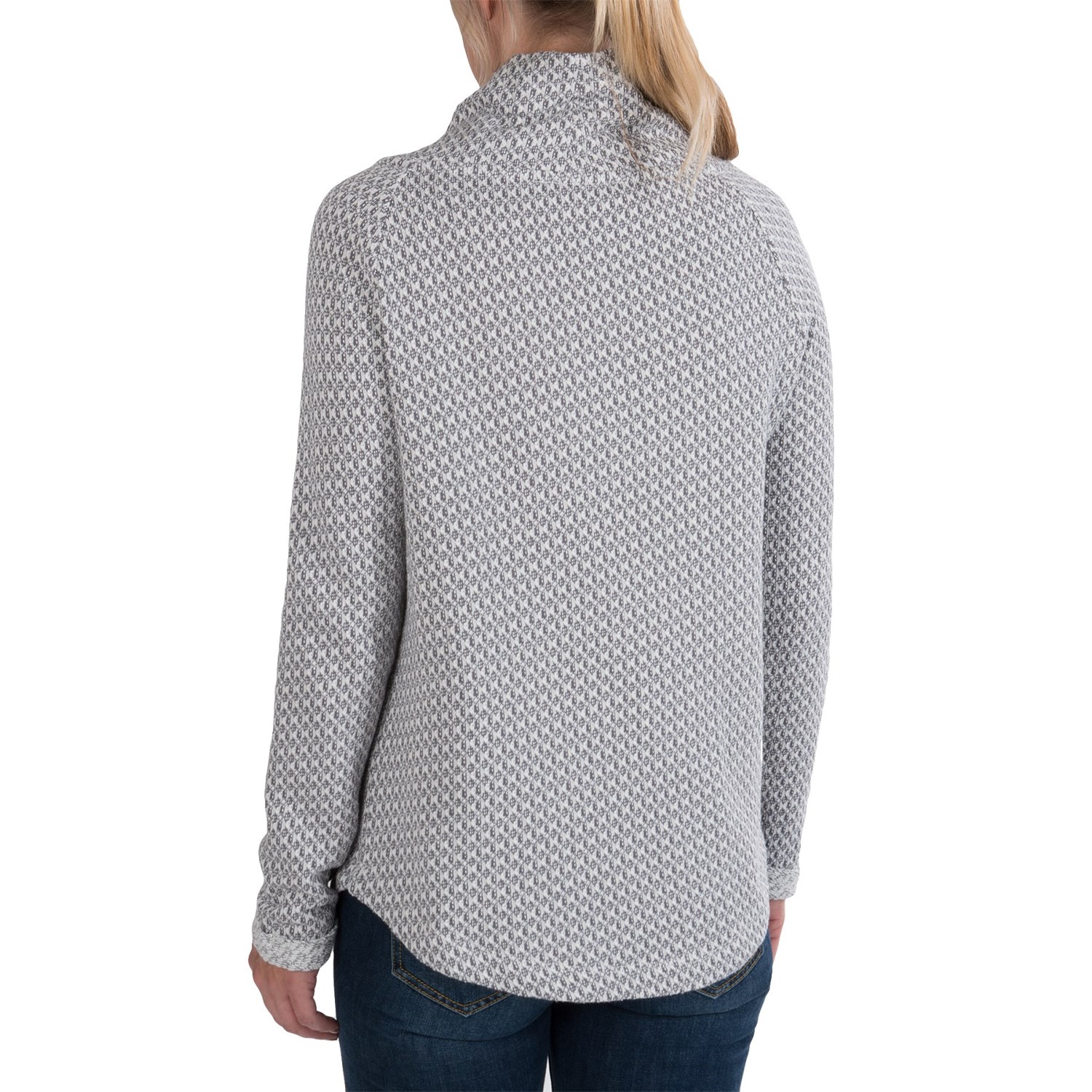 Textured Knit Shirt - Cowl Neck, Long Sleeve (For Women)