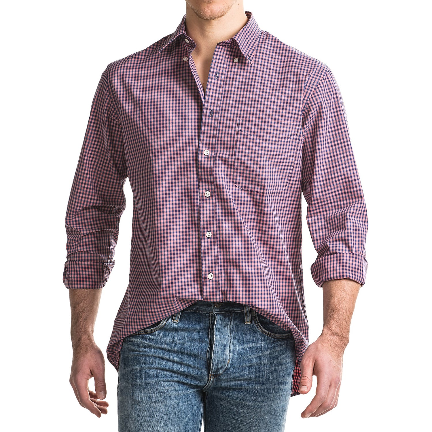 Viyella Checkered Sport Shirt - Cotton, Long Sleeve (For Men)