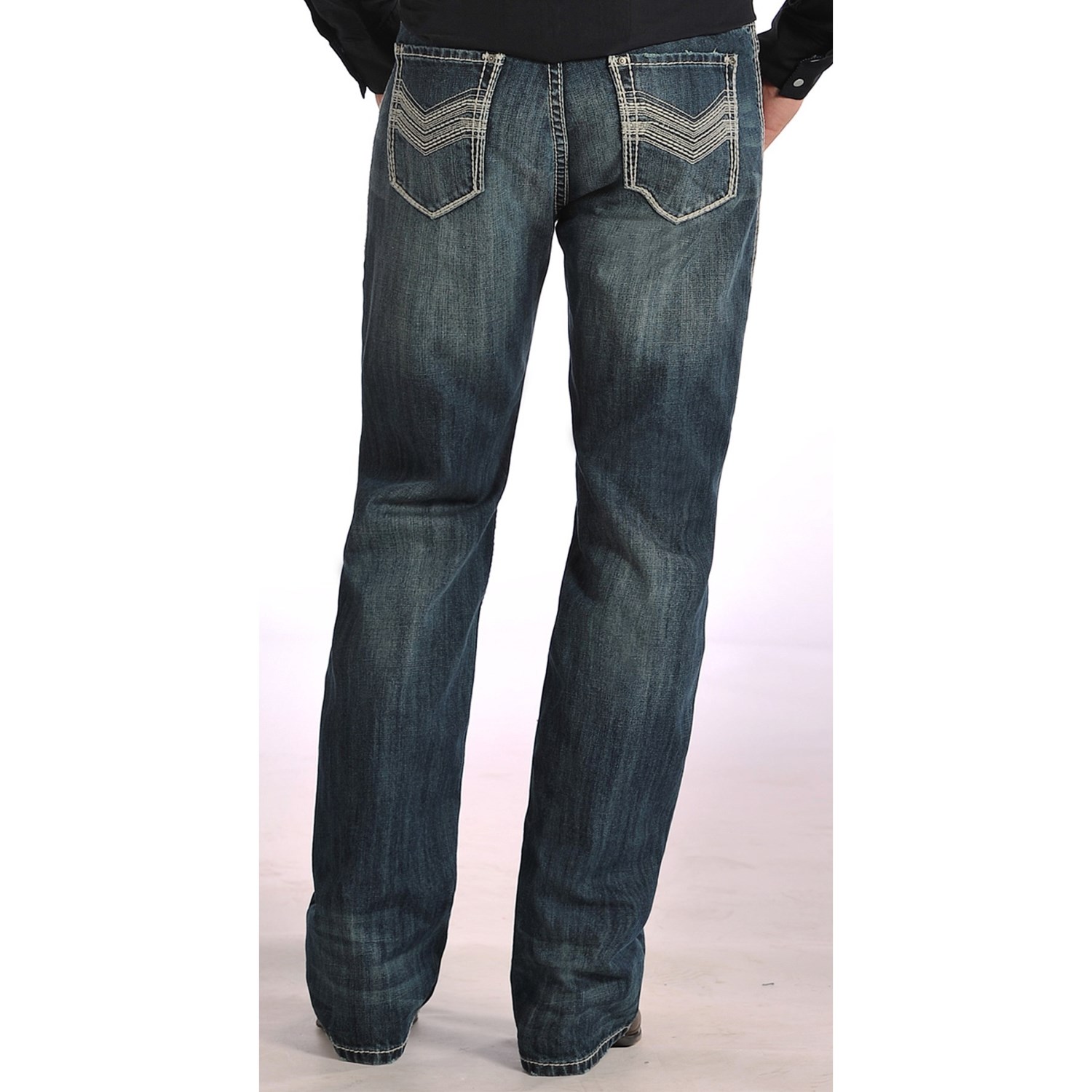 Rock & Roll Cowboy Double Barrel Wide-V Jeans - Straight Leg, Relaxed Fit (For Men)