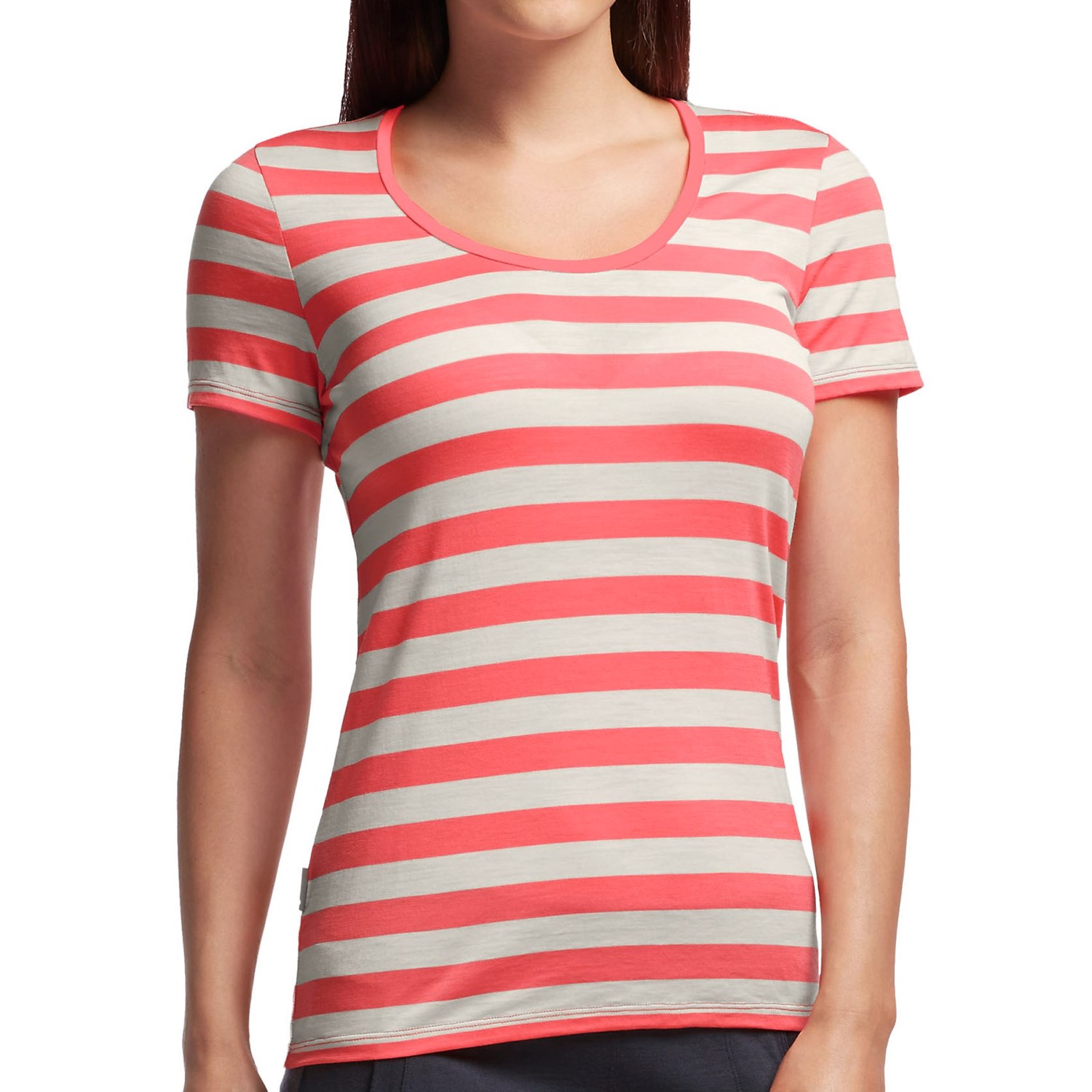 Icebreaker Tech Lite Stripe T-Shirt - UPF 20+, Merino Wool, Short Sleeve (For Women)