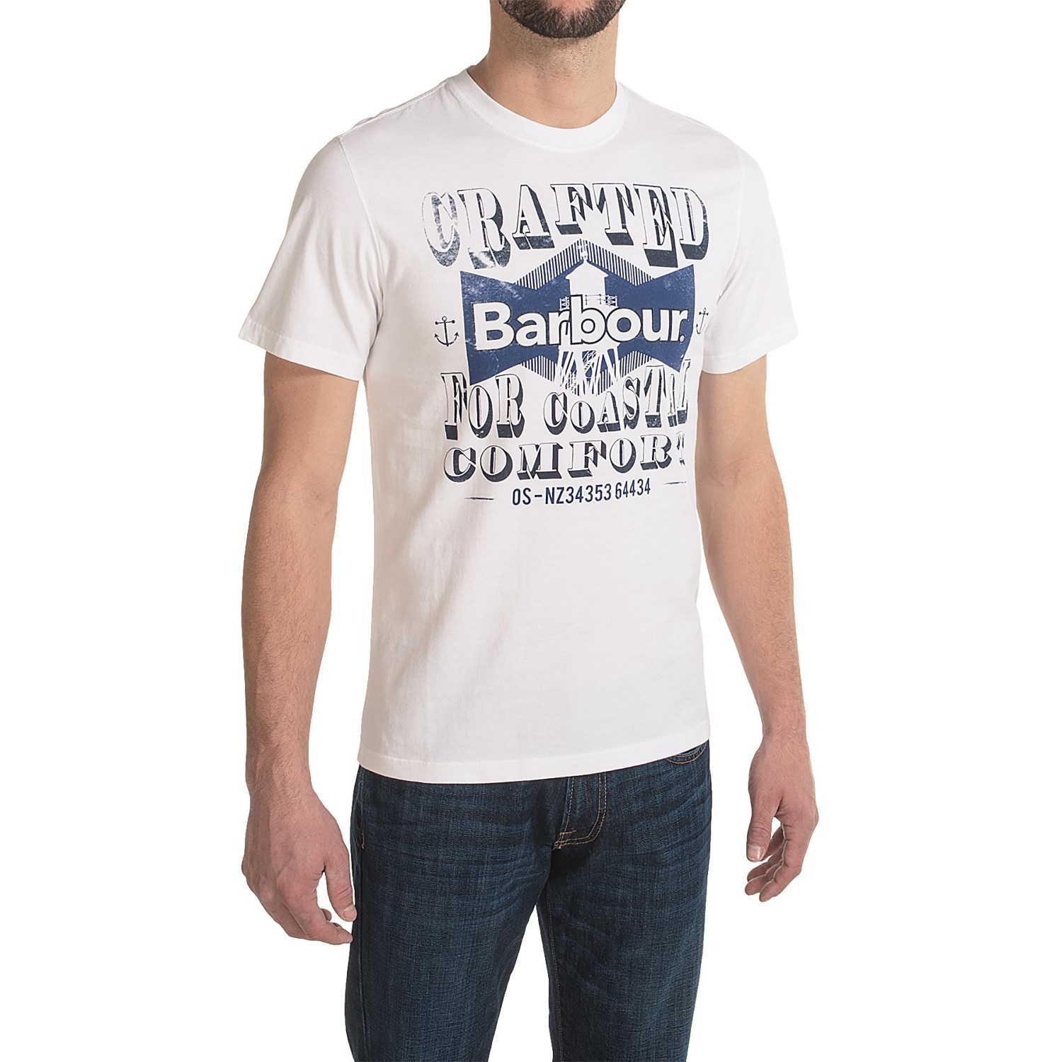 Barbour Printed Cotton Knit T-Shirt - Short Sleeve (For Men)