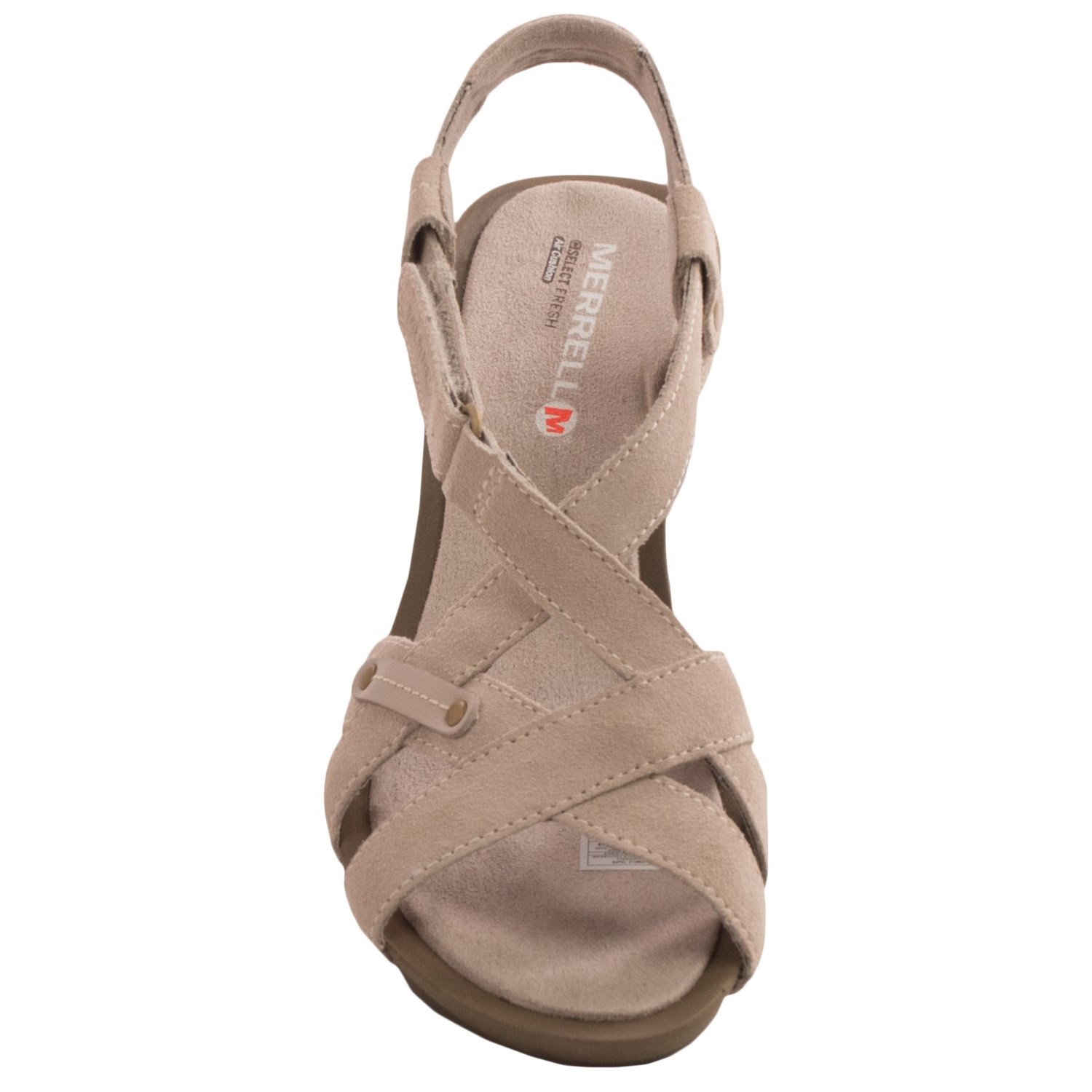 Merrell Revalli Cross Sandals - Suede, Wedge Heel (For Women)