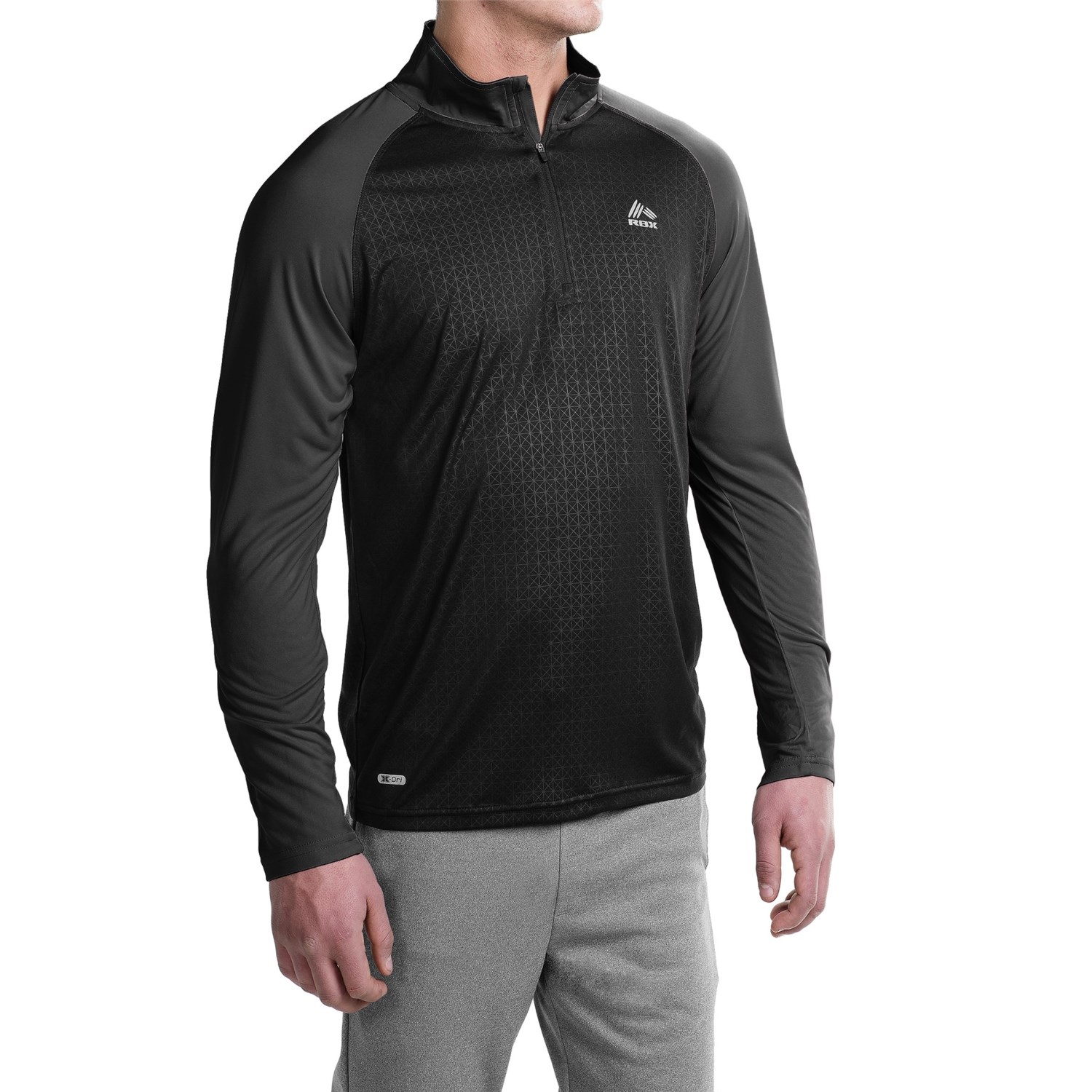 RBX Embossed Shirt - Zip Neck, Long Sleeve (For Men)