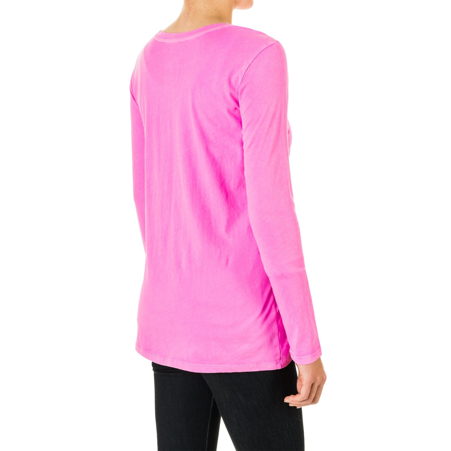 Pima Cotton Essential Crew Shirt - Long Sleeve (For Women)