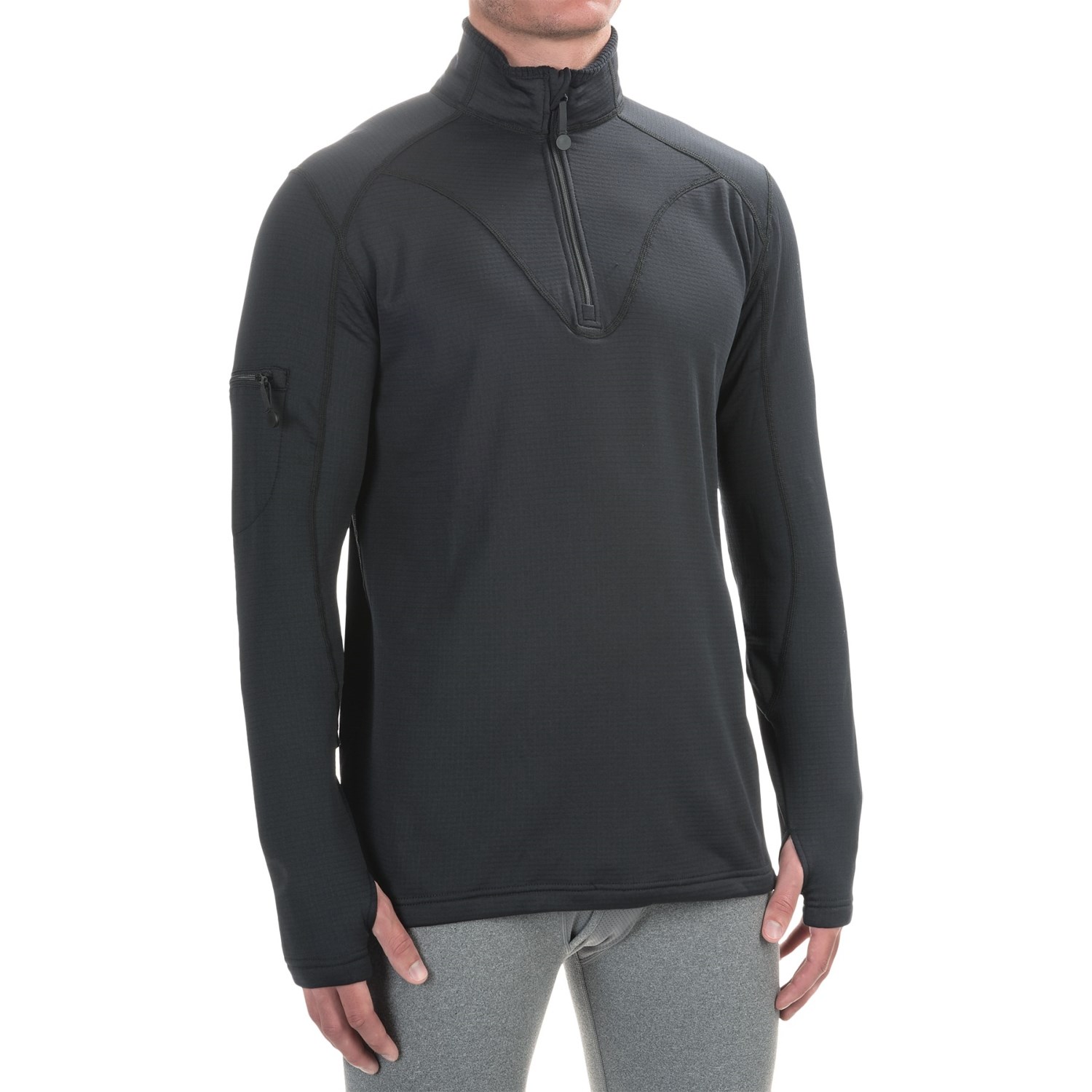 Terramar Geo Tek 3.0 Base Layer Top - UPF 50+, Heavyweight, Zip Neck, Long Sleeve (For Men)