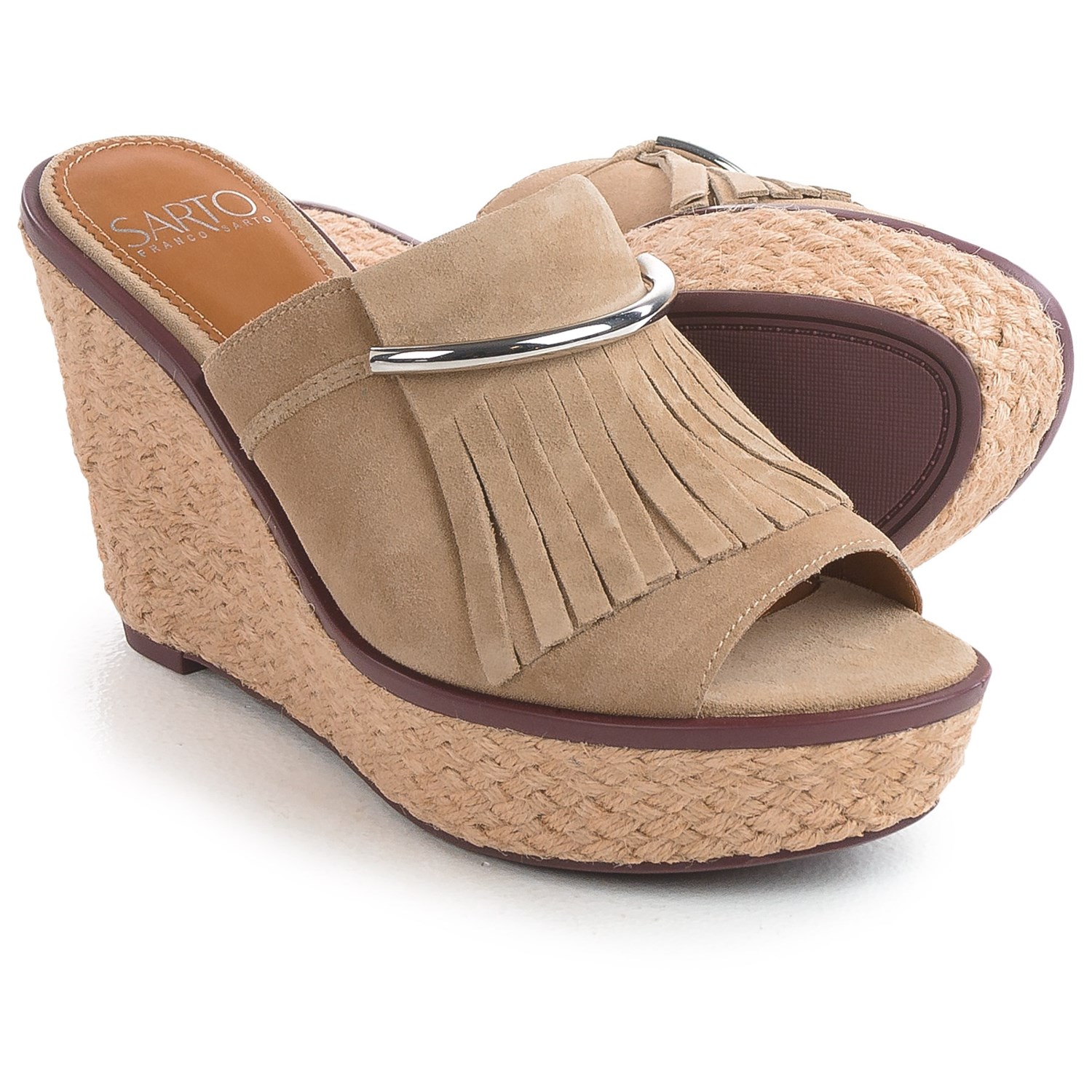 Franco Sarto Candace Sandals - Nubuck, Wedge Heel (For Women)