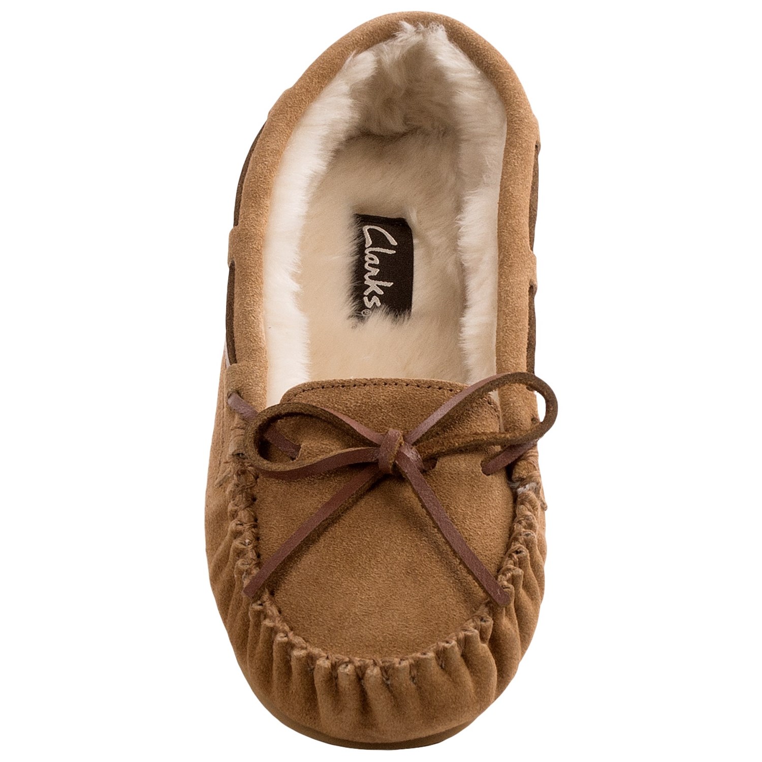 Clarks Plush Moc Slippers - Suede (For Women)